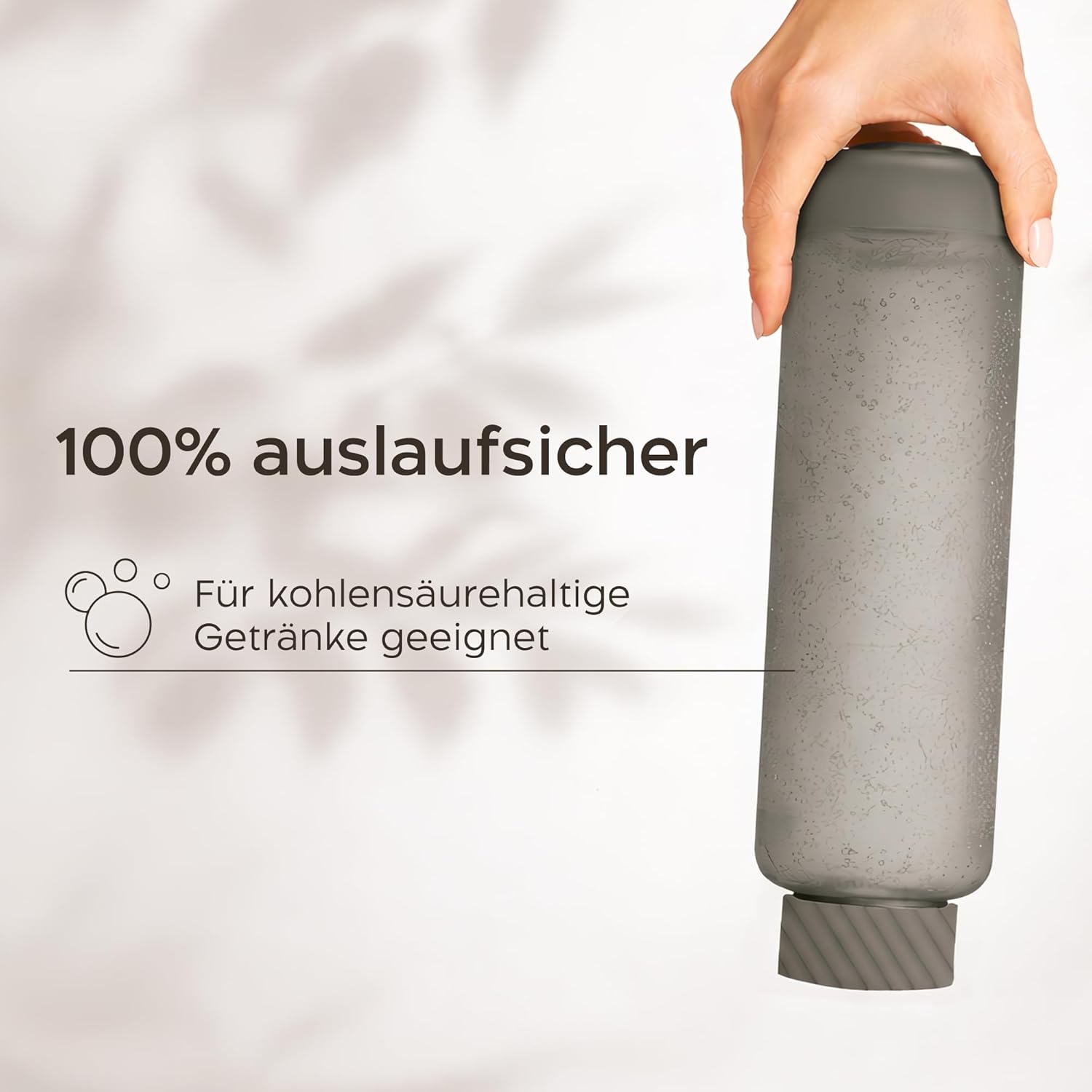 Thumbnail 4 de Twinzee Trinkflasche 1,5 L Taupe – kohlensäuregeeignet, auslaufsicher & spülmaschinenfest