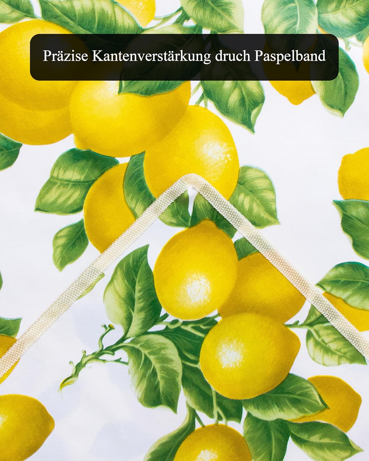 Thumbnail 3 de Wachstuch Tischdecke mit Kantenverstärkung – Wasserabweisend, 140 x 140 cm, Zitronen
