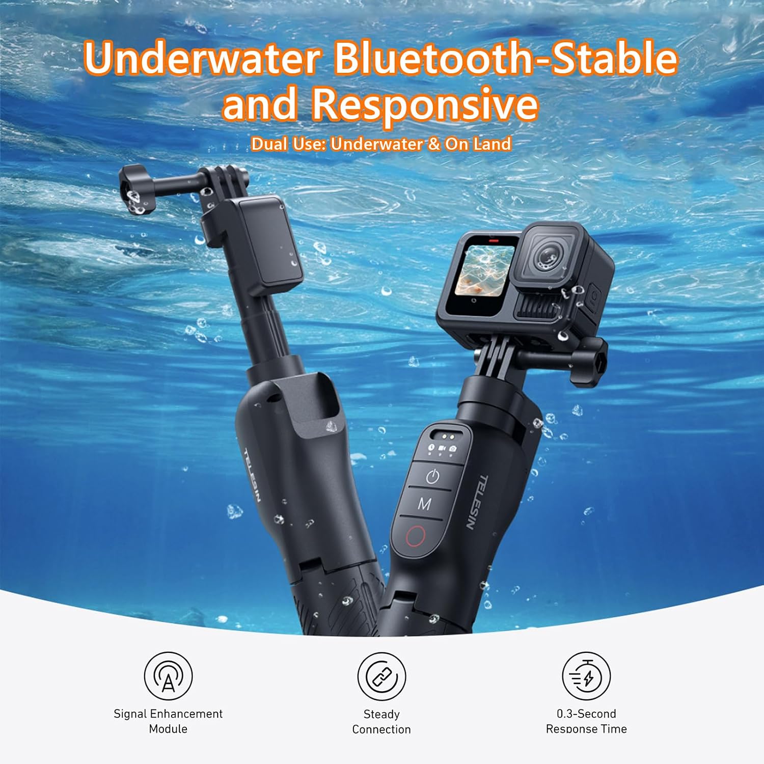 Thumbnail 6 de Manico galleggiante Selfie Stick Estensibile 27,4–47,2 cm