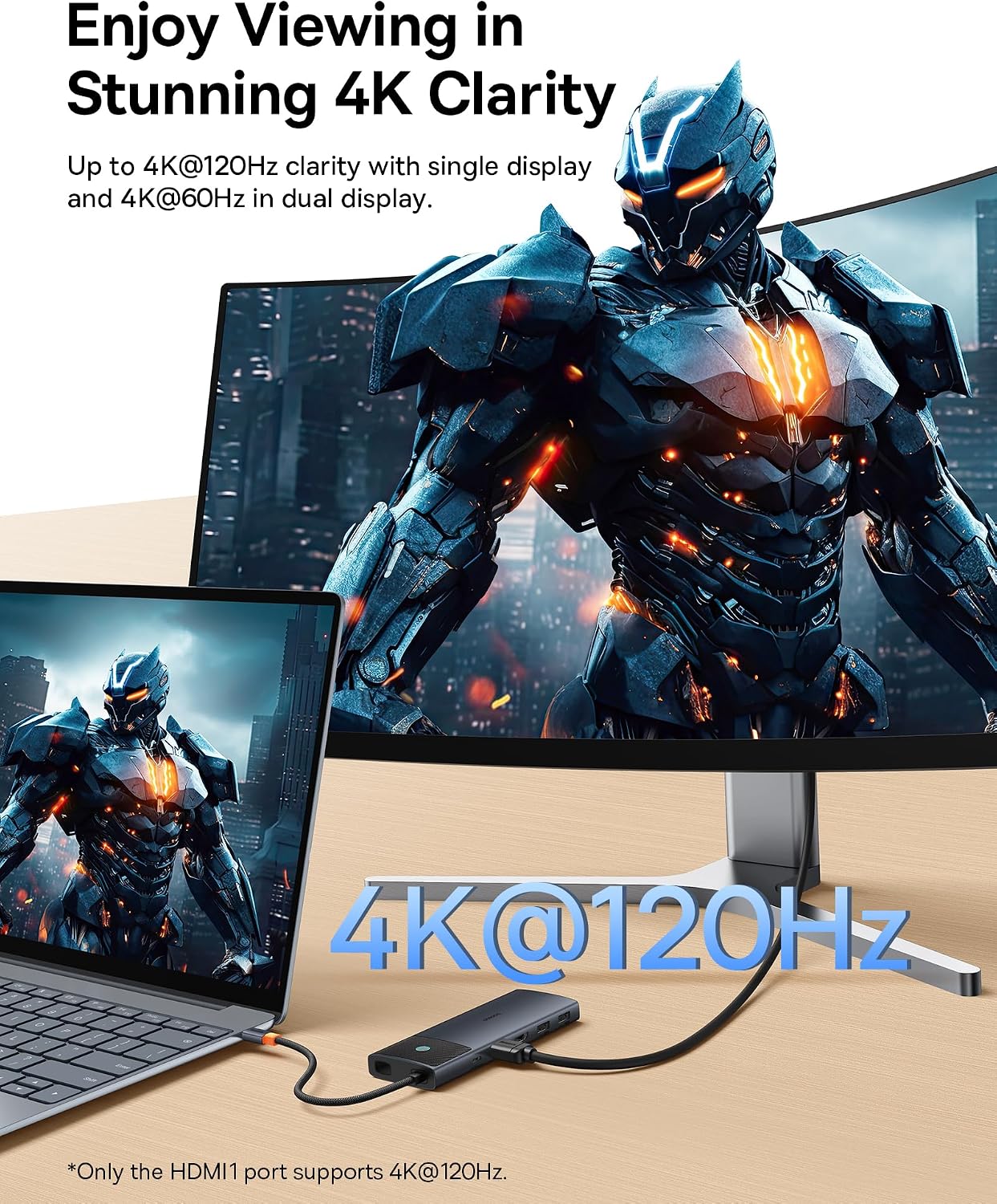 Thumbnail 2 de Baseus Dual Monitor Docking Station 10Gbps 10-in-1