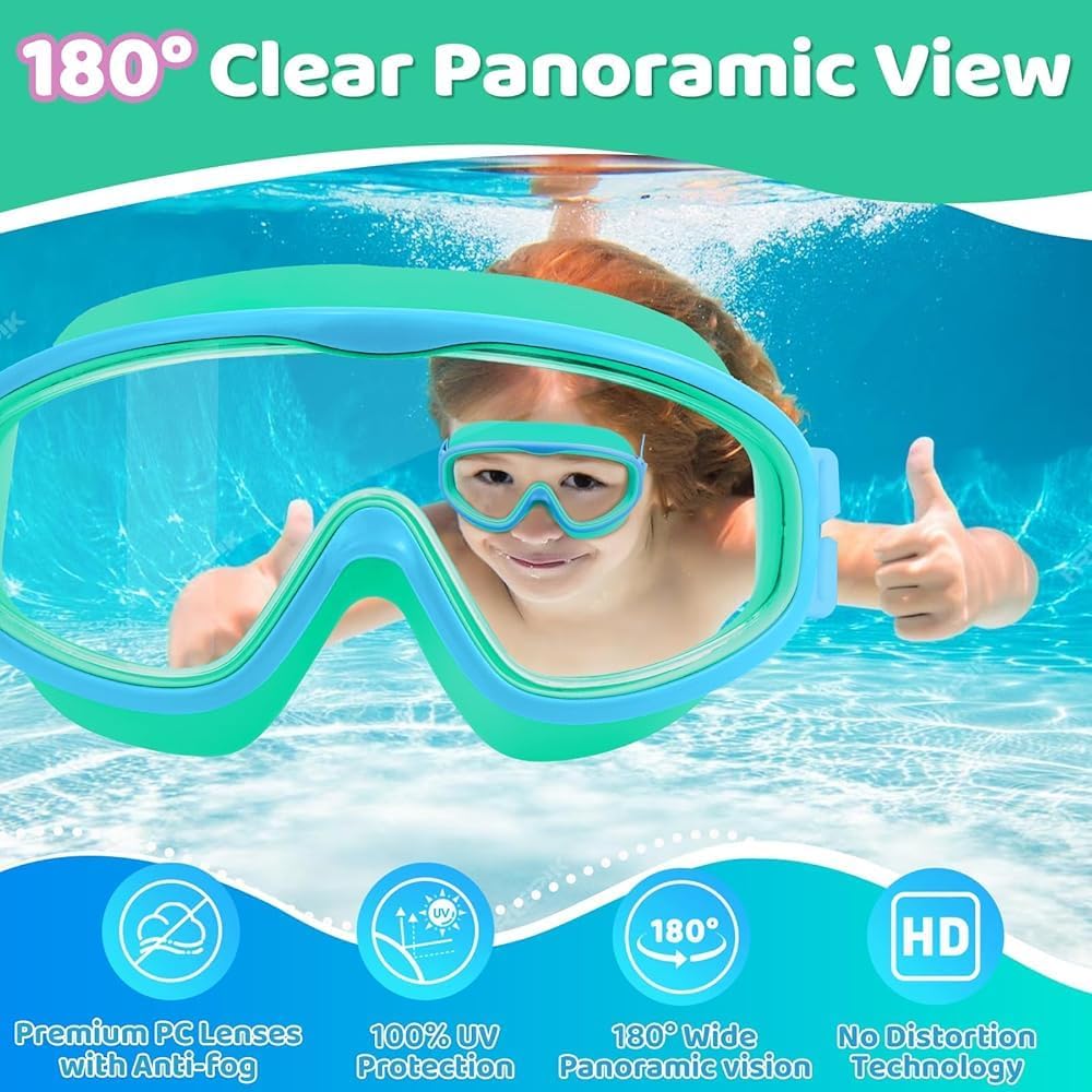 Thumbnail 4 de Vvinca Kids Swimming Goggles: Wide View, Anti-Fog, No Leak for Children