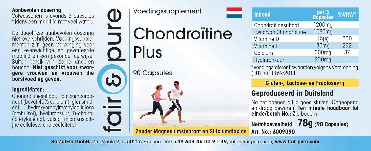 Thumbnail 6 de Fair & Pure Chondroitin Plus – 90 Kapseln mit Hyaluronsäure, Calcium und Vitaminen D & E