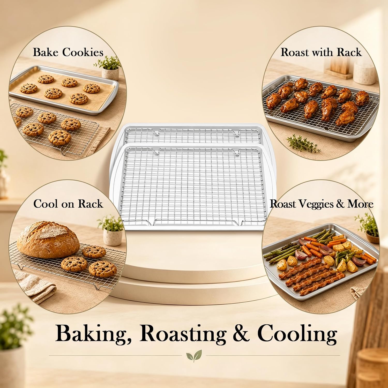 Thumbnail 6 de Baking Sheet Set with Cooling Racks, 16 × 11 Inch