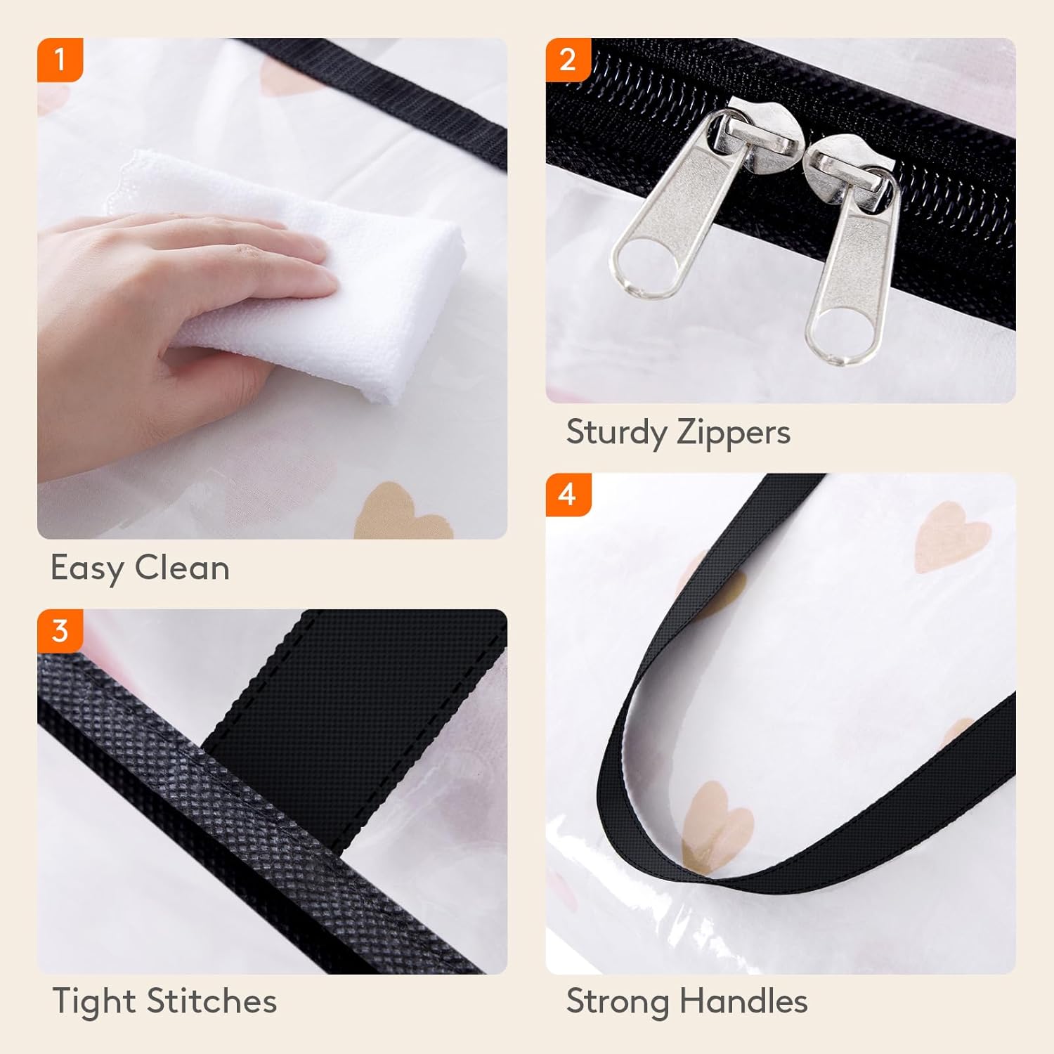 Thumbnail 6 de Lifewit 4-Pack Clear Storage Bags, 40L