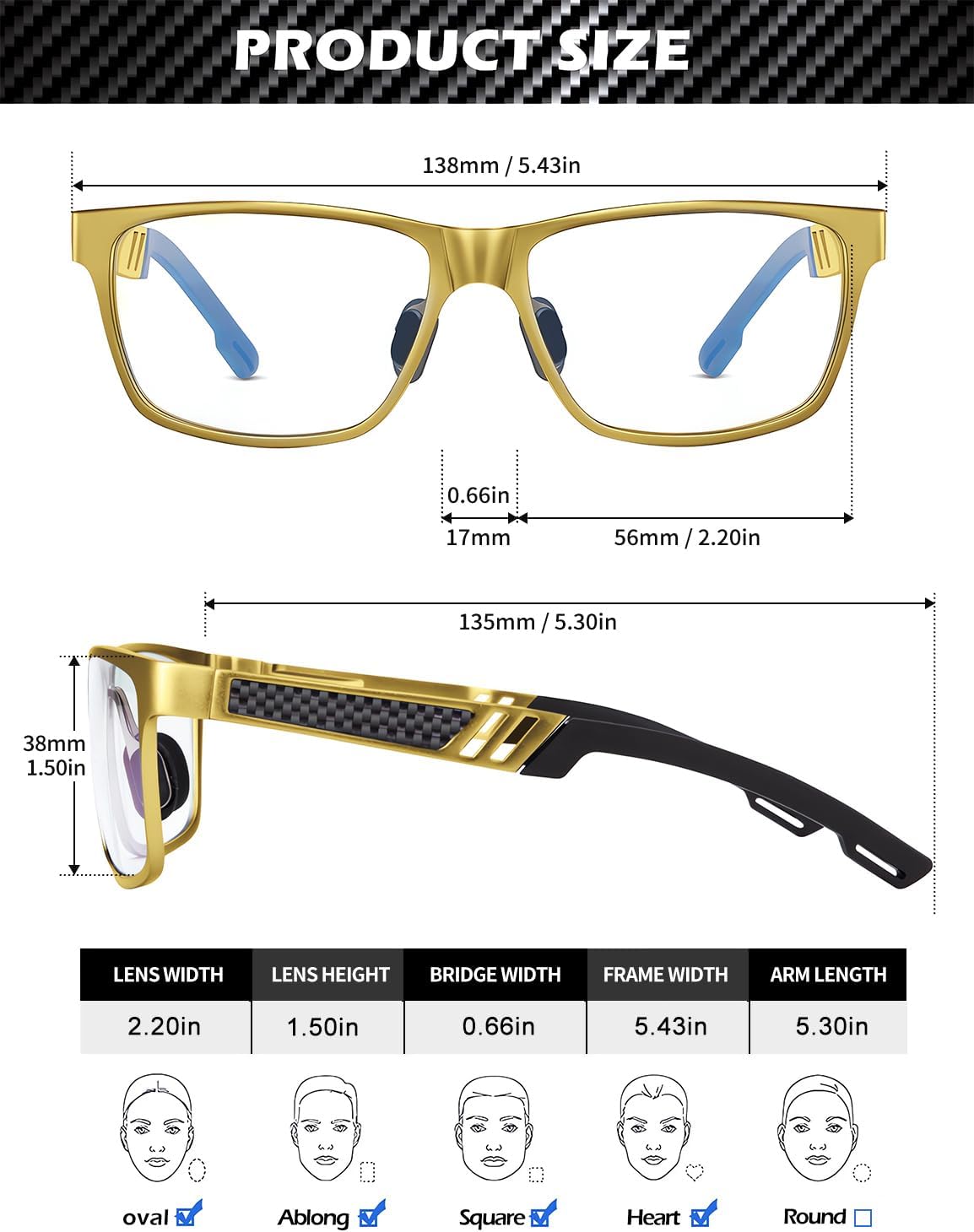 Thumbnail 6 de ANYLUV Blue Light Blocking Glasses for Men, Computer and Gaming