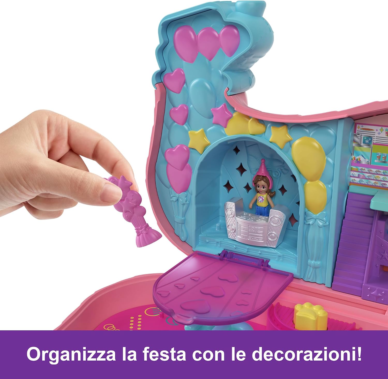 Detalle 2 de Polly Pocket Festa dei Cuccioli playset pignatta 26 accessori