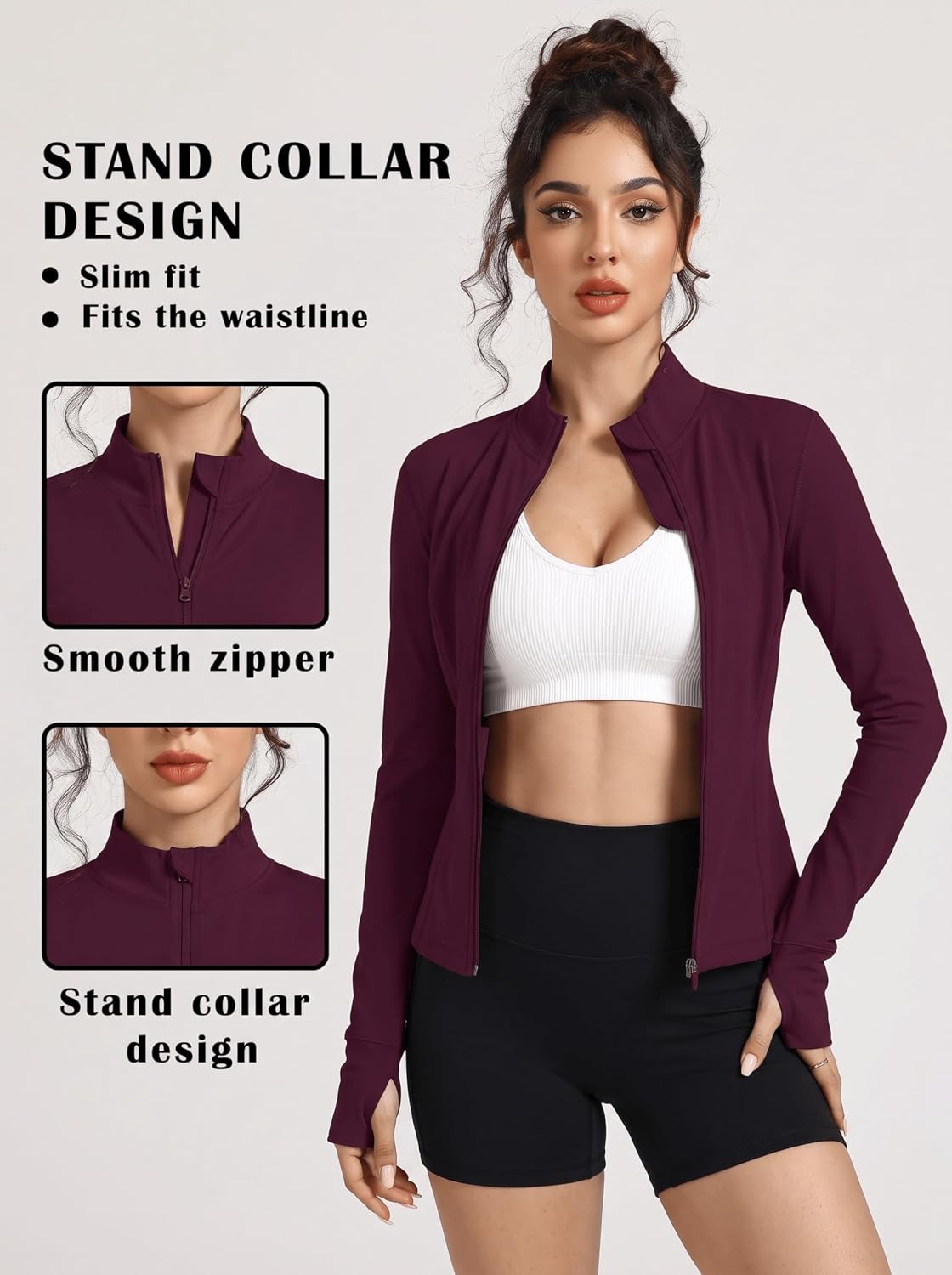 Detalle 2 de Women's Workout Jacket, 85% Polyester / 15% Spandex
