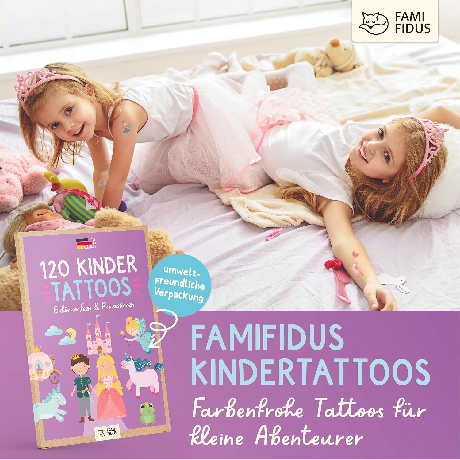 Thumbnail 6 de Kinder Tattoos Famifidus 120 hautfreundlich