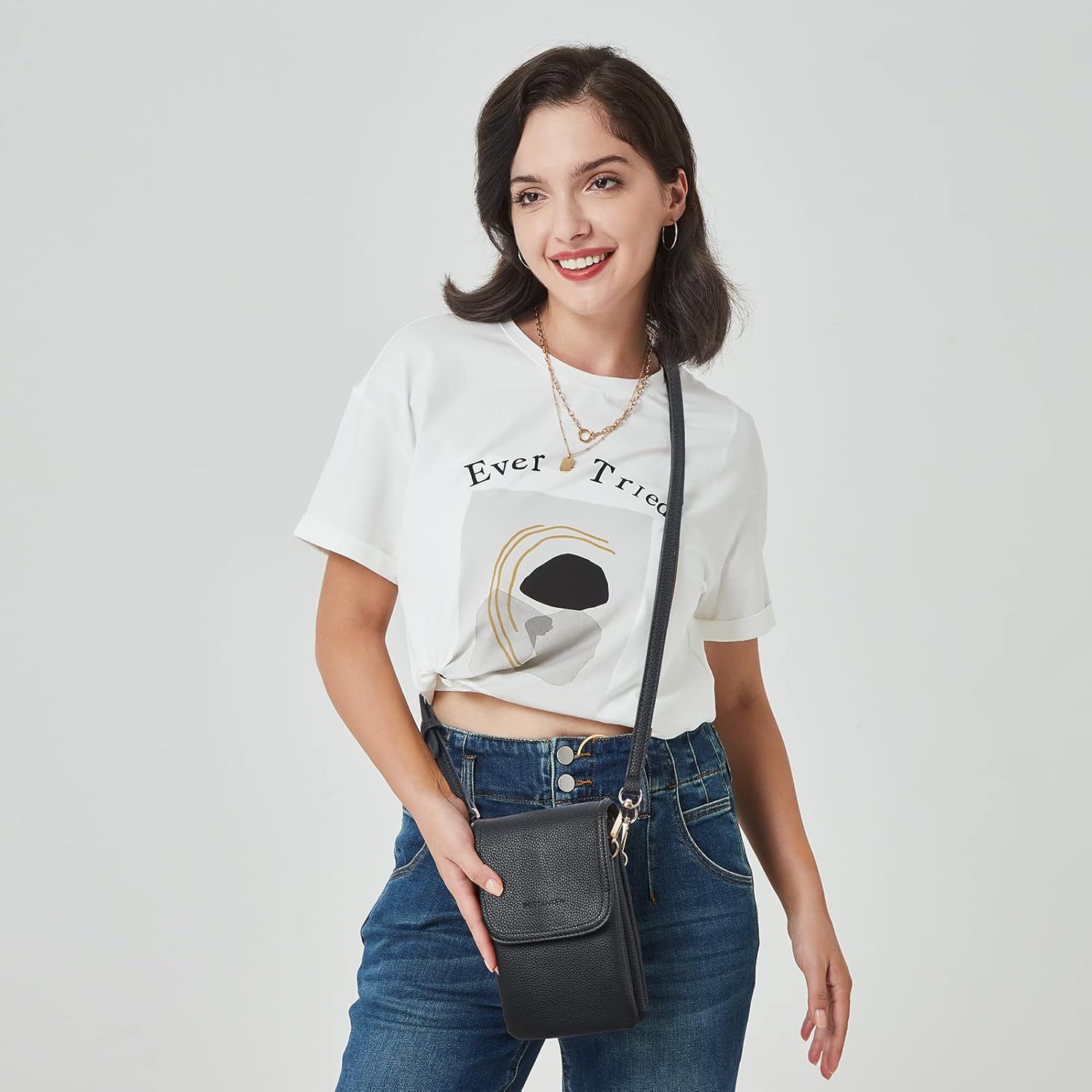 Thumbnail 1 de BOSTANTEN Crossbody Bag for Women (Vegan PU Leather) – Small Phone Wallet Shoulder Bag