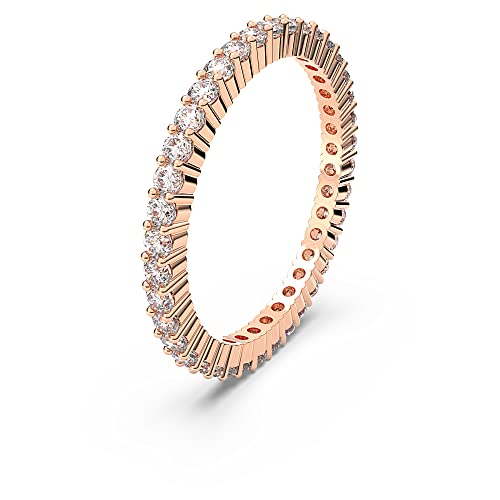 Detalle 2 de Swarovski Vittore anillo talla redonda blanco, oro rosa 💍