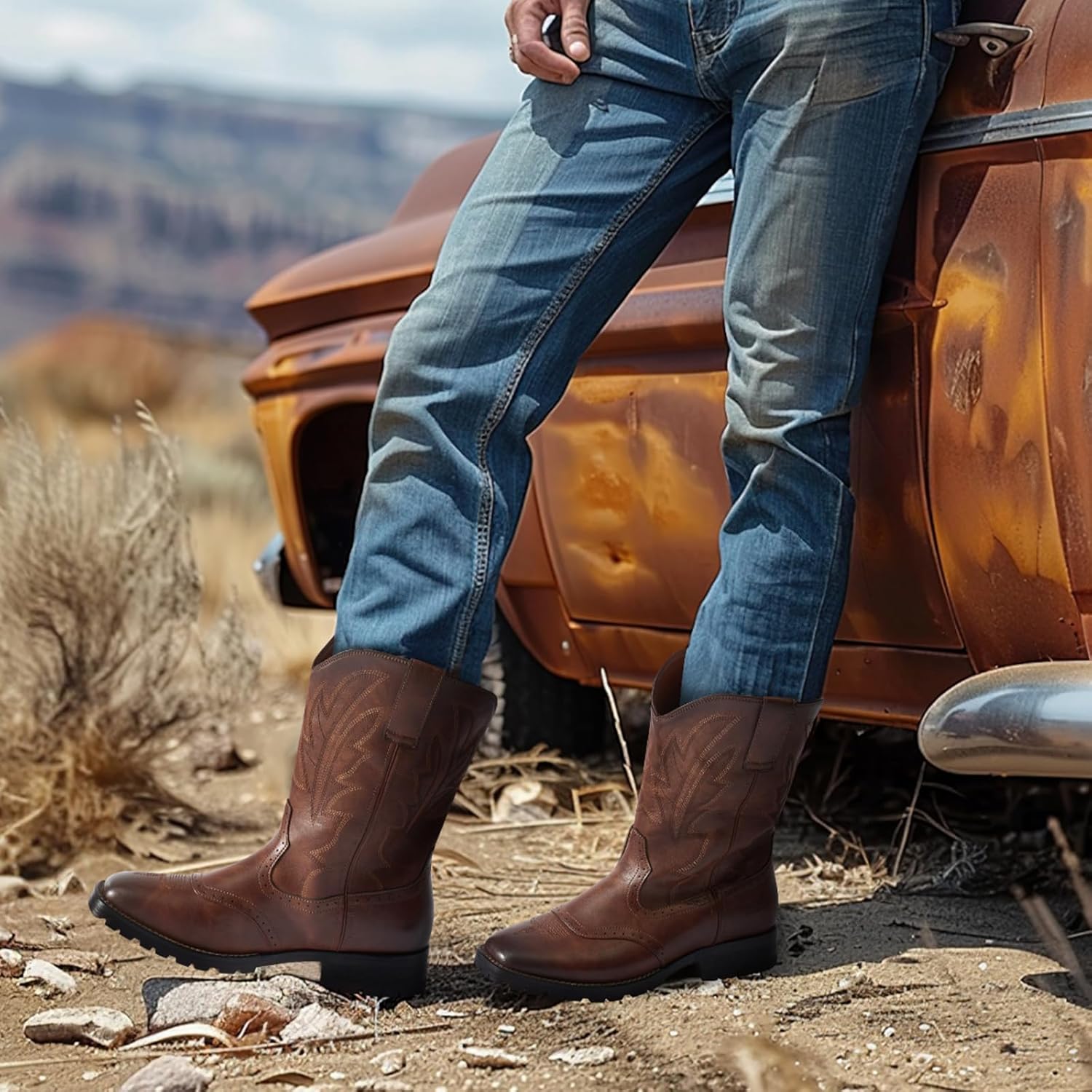 Thumbnail 2 de Rollda Cowboy Boots Square Toe 120° Heel