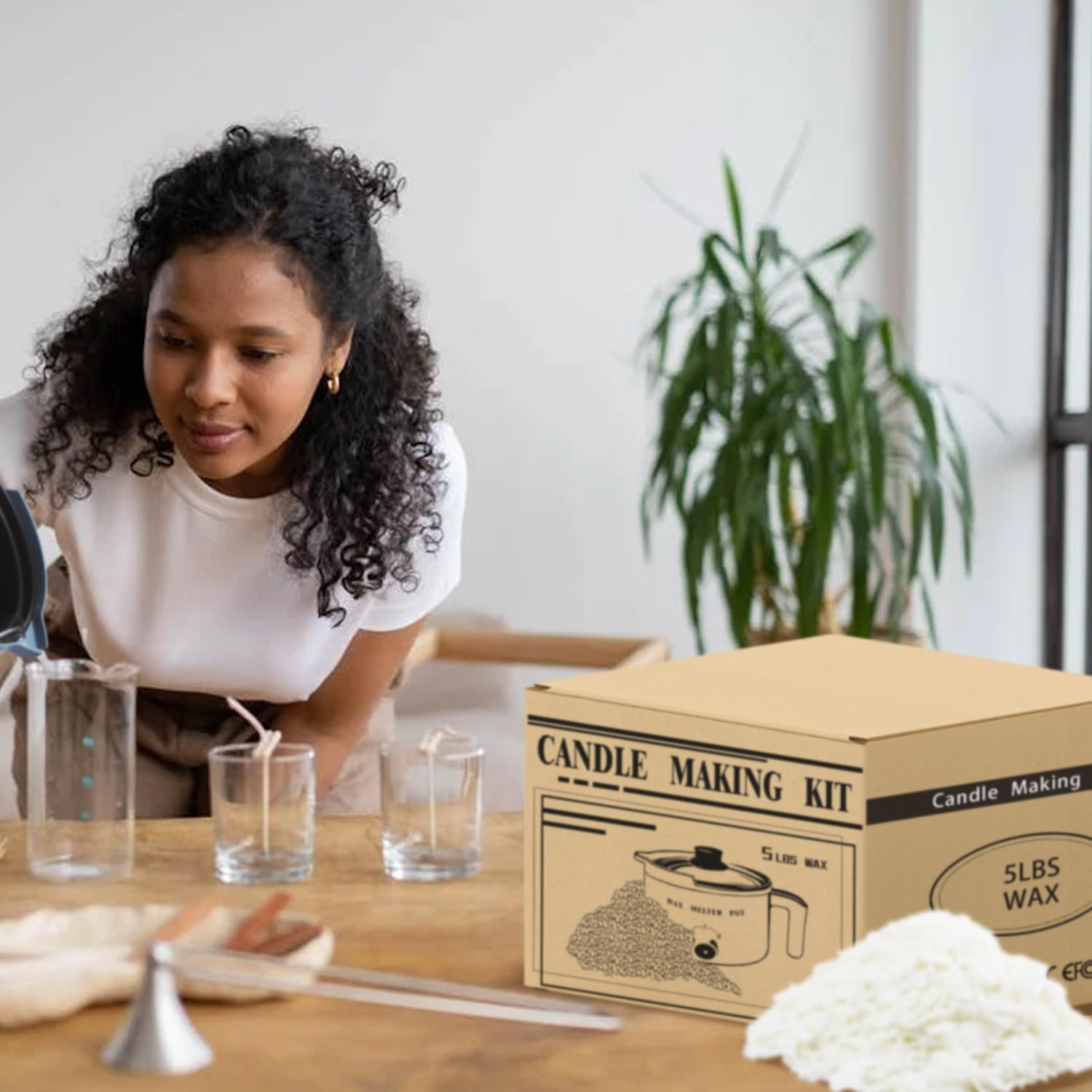 Thumbnail 6 de Ksedcon Candle Making Kit with Wax Melter and 5lbs Soy Wax