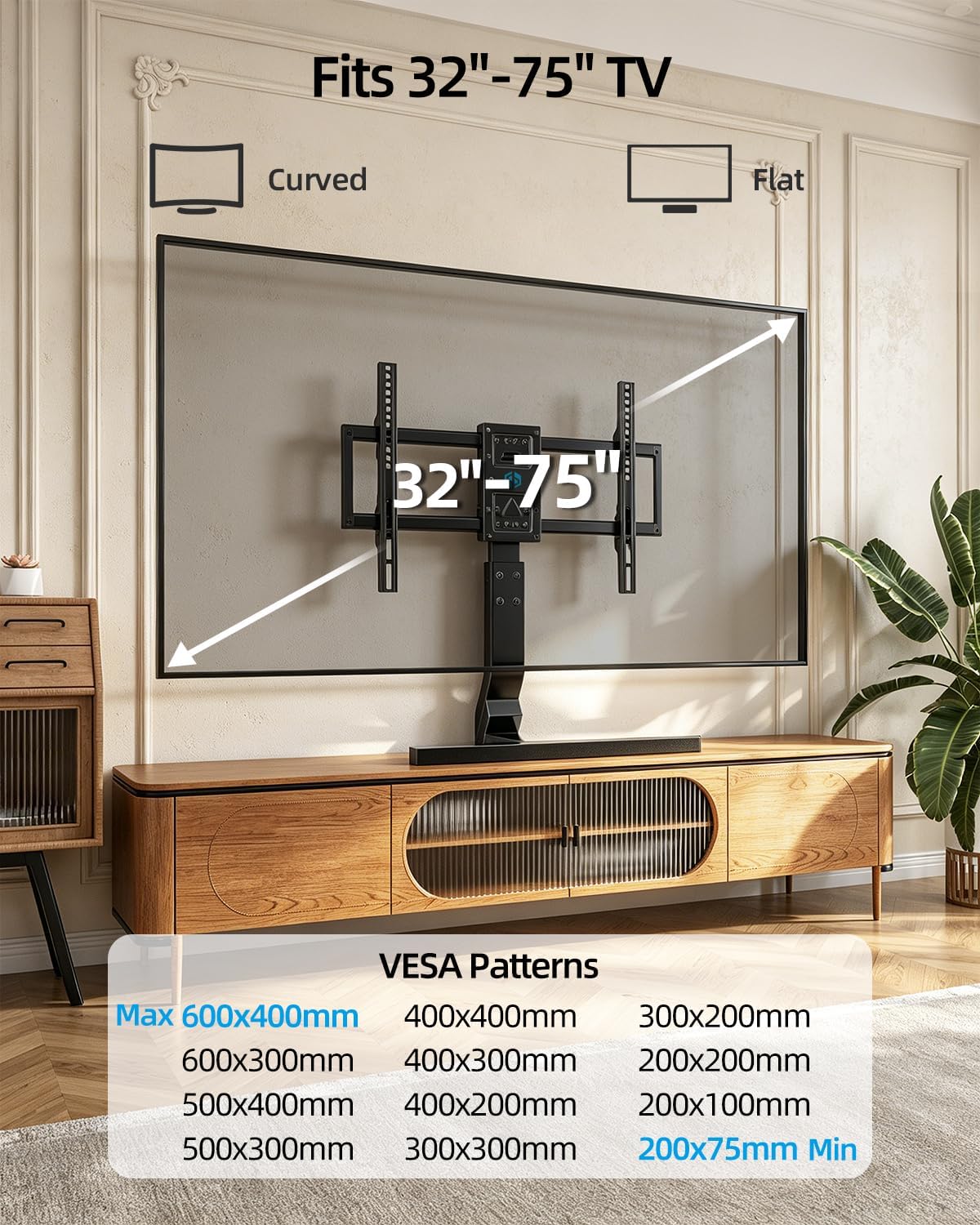 Thumbnail 1 de Supcline Universal TV Stand for 32–75 inch TVs up to 176 lbs