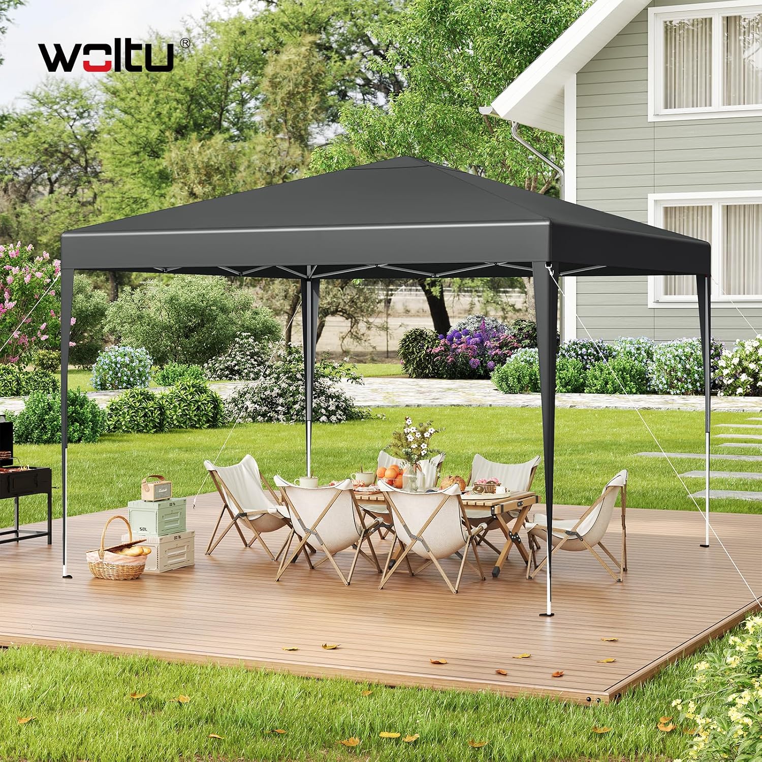 Detalle de WOLTU PVL0002gr pop-up partytent 3 x 3 m, UV- en waterbestendig