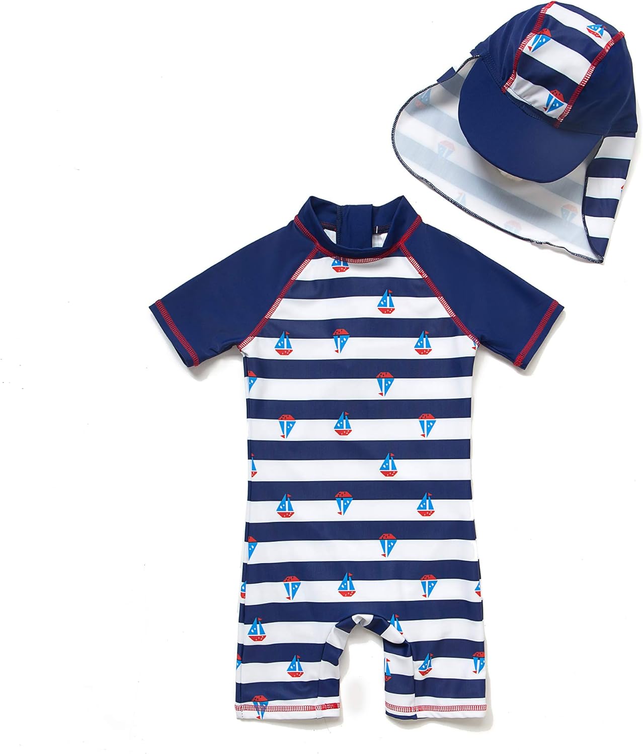 Thumbnail 6 de BONVERANO Baby Jungen Badeanzug mit UV-Schutz 50+ und Reißverschluss – Kurzarm Rash Guard