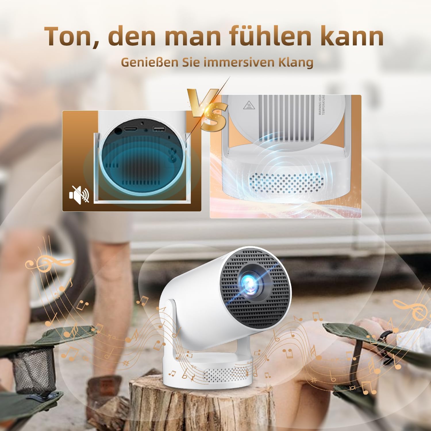 Thumbnail 5 de ZDSSY Mini Beamer 4K Kompakter Projektor