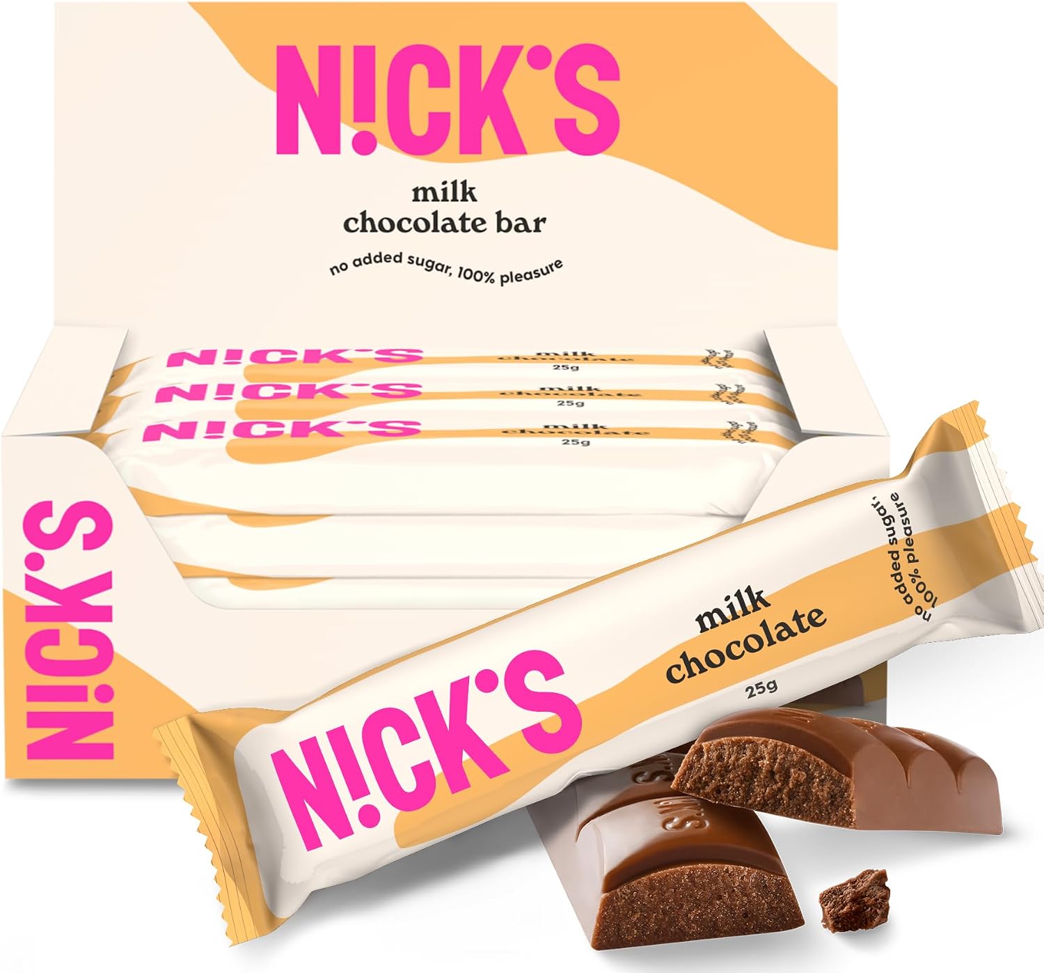 Detalle 2 de N!CK'S Soft Toffee Keto Milk Chocolate Bars, 15 x 28g, No Added Sugar