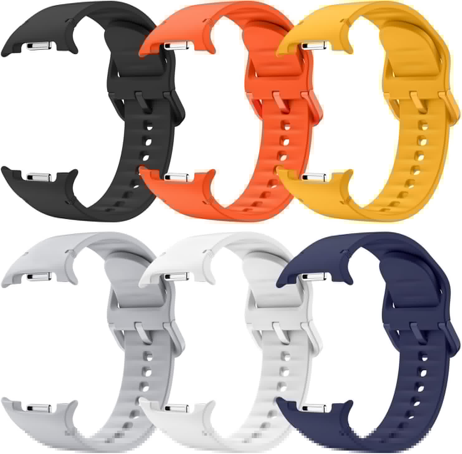 Thumbnail 6 de Astorgos 6 Pack Sport Straps for Samsung Galaxy Watch 8 and Classic 46mm – No Gap Soft Silicone Bands