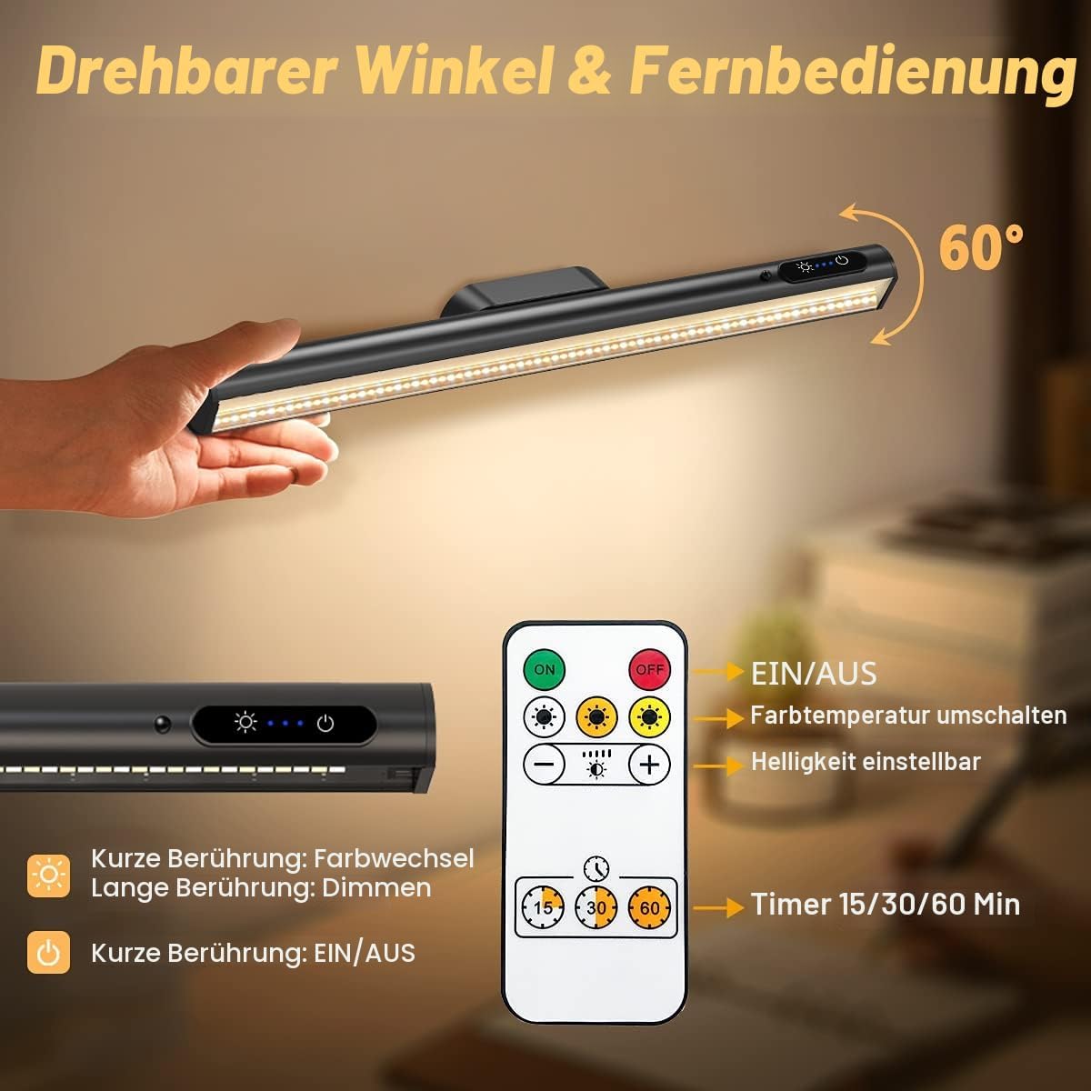 Detalle 2 de bravzurg Unterbauleuchte LED 4000mAh 🔦