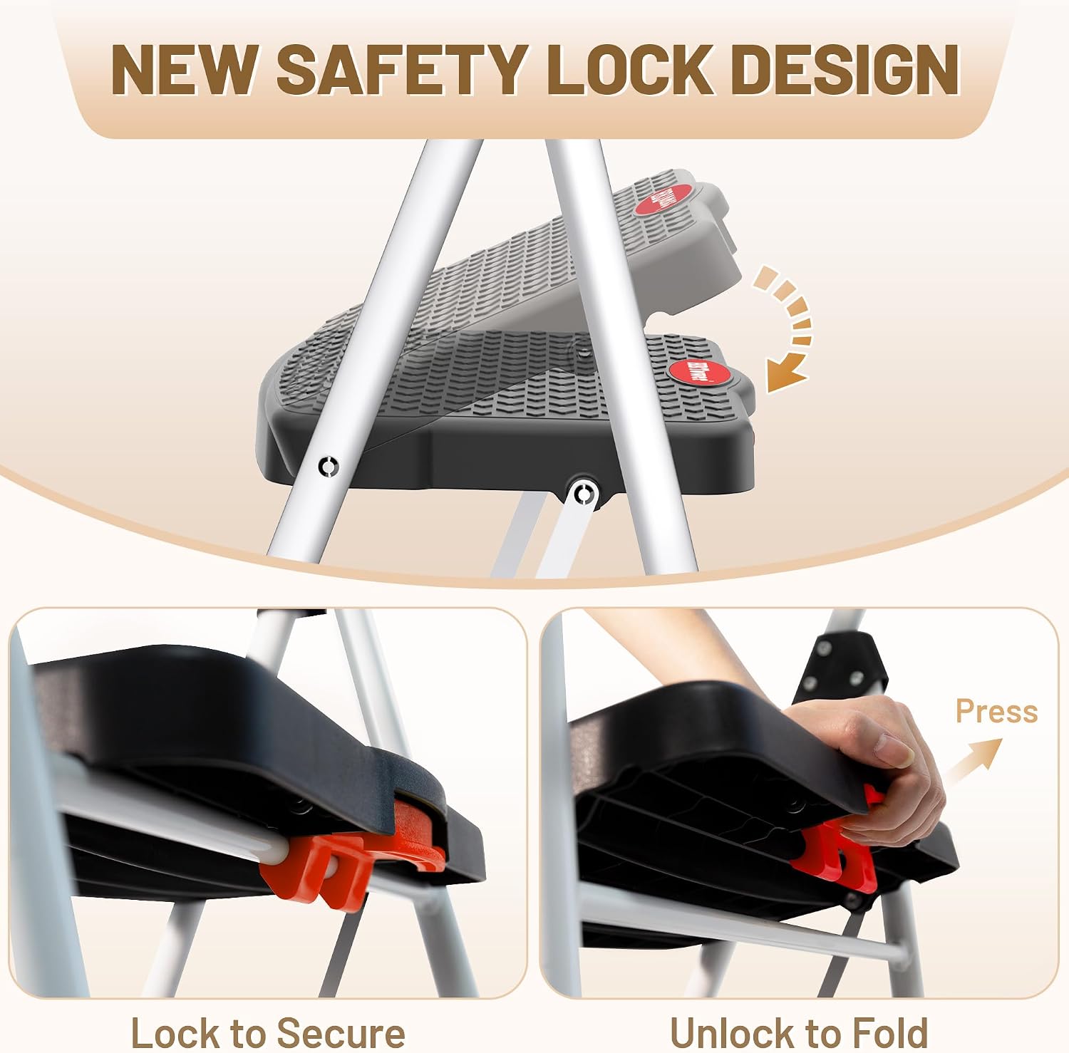 Detalle de HBTower 3-Step Ladder