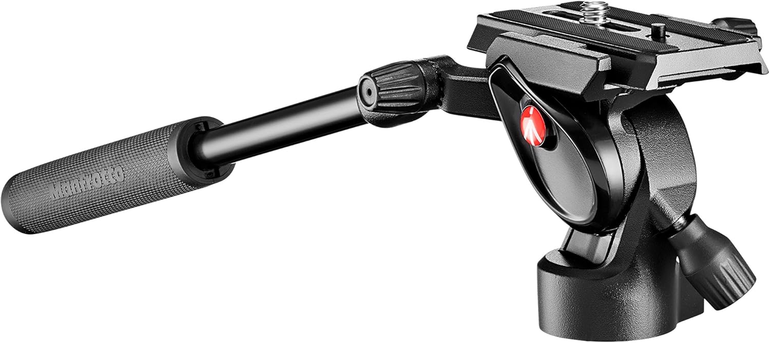 Detalle de Manfrotto MVH400AH Tête Fluide Befree pour Vidéo – Aluminium, charge max 4 kg, Noir