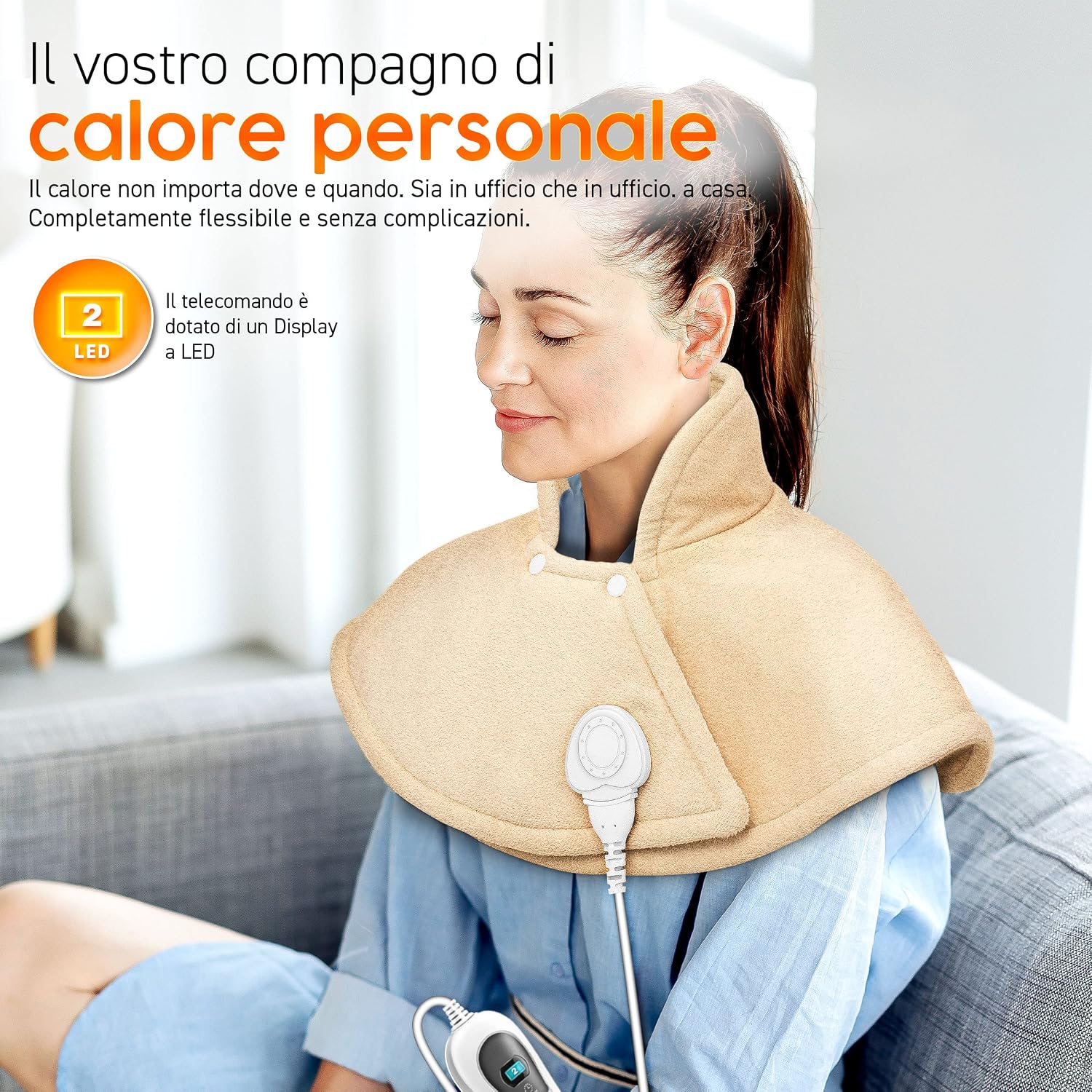 Thumbnail 6 de sinnlein Termoforo Elettrico per Cervicale e Spalle – Cuscinetto Riscaldante 100W con 3 Impostazioni