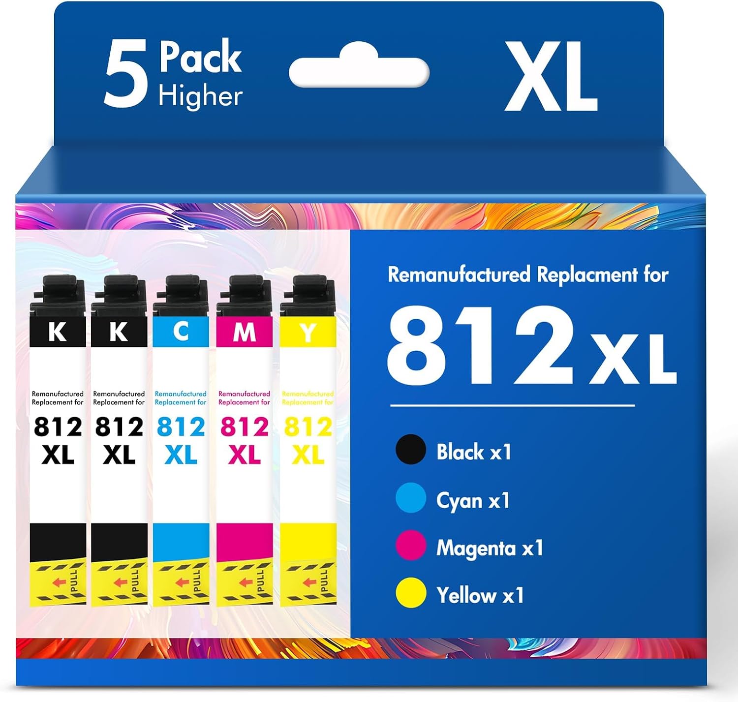 Detalle de 812XL Replacement Ink Cartridges, 5-Pack