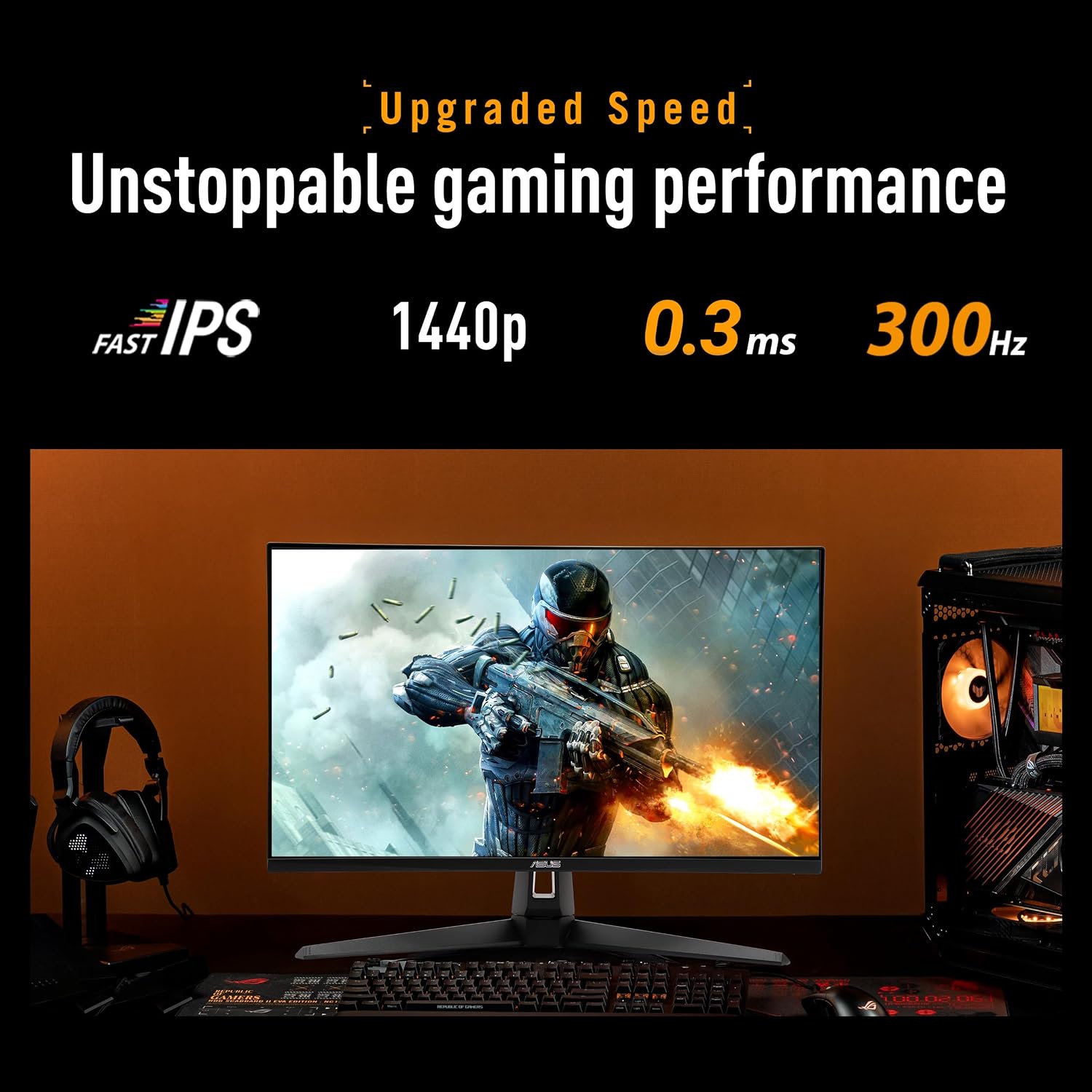Thumbnail 2 de ASUS TUF Gaming VG27AQM5A: 27-inch QHD, 300Hz, Fast IPS & ELMB Sync for Competitive Play