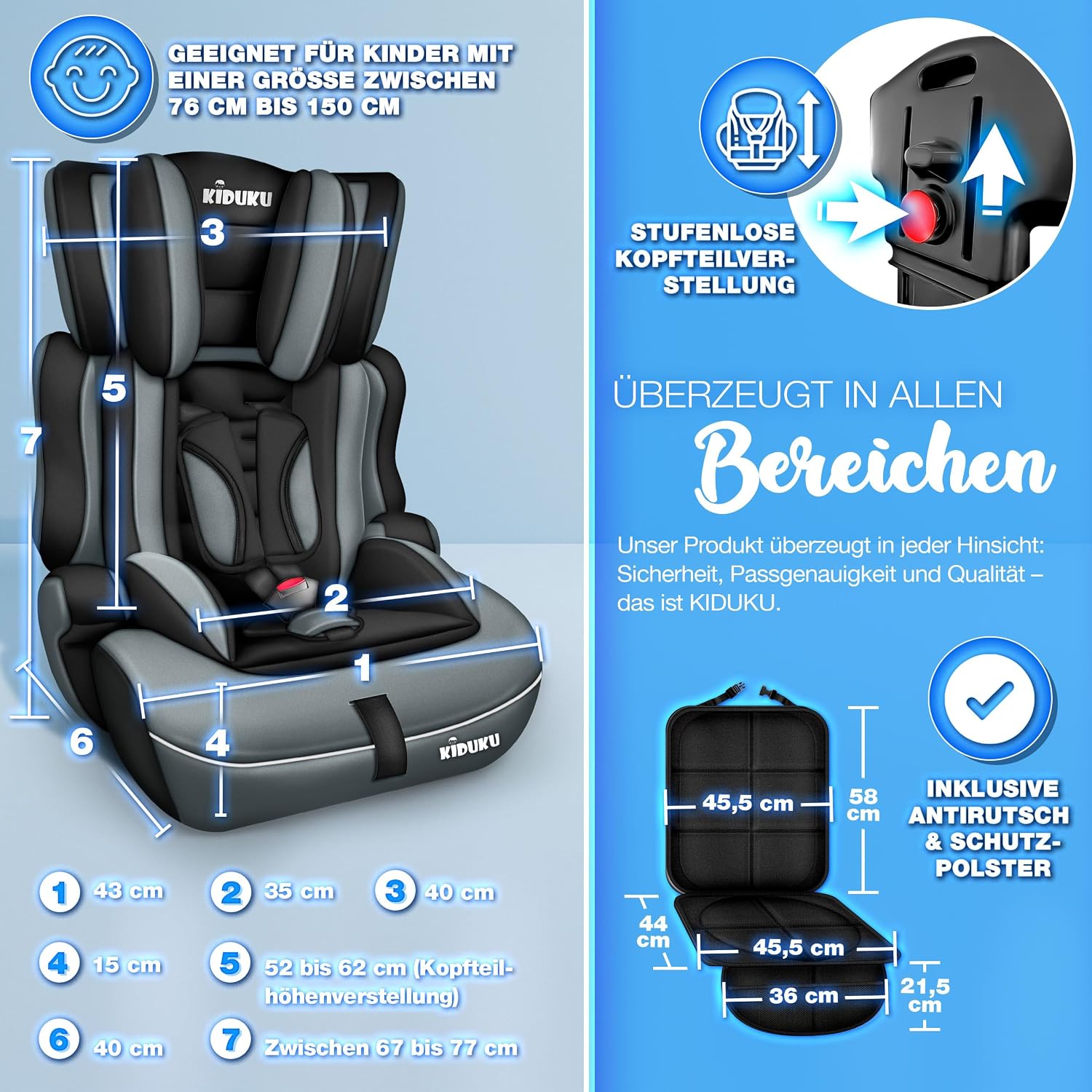Thumbnail 4 de KIDUKU Kindersitz 9-36 kg 64–70 cm