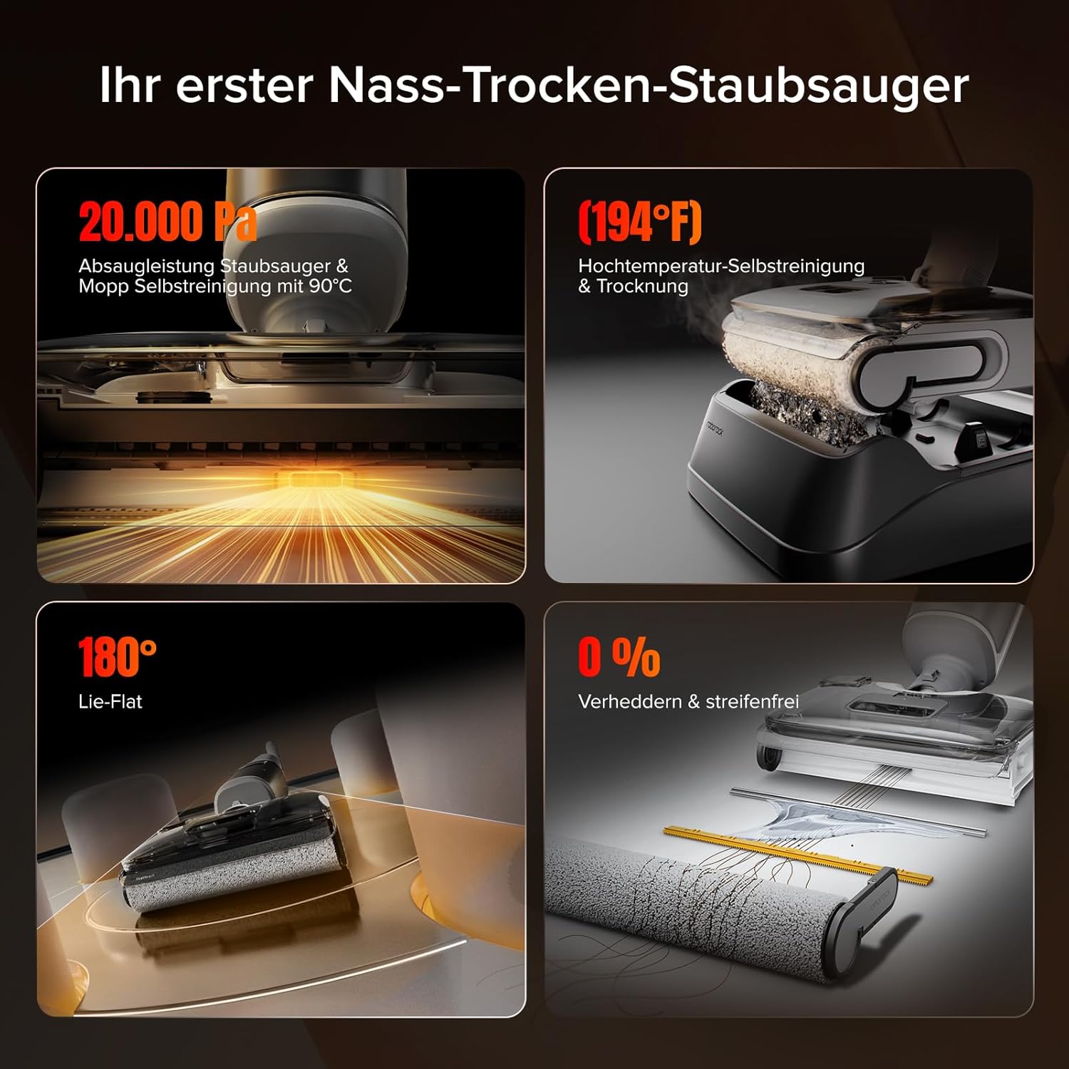 Detalle 2 de roborock F25 GT Nass-Trockensauger 20.000 Pa Kabellos 🧹