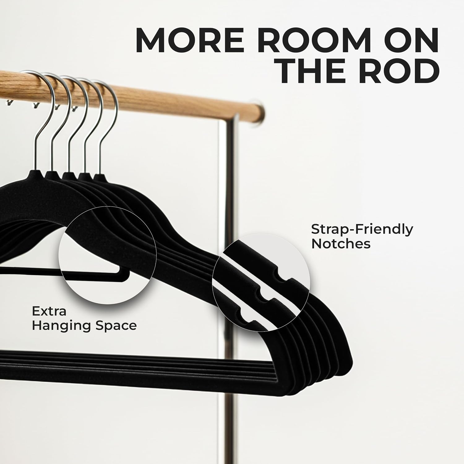 Thumbnail 4 de Utopia Home Premium Velvet Suit Hangers, 50-Pack with Tie Bar and Swivel Hook