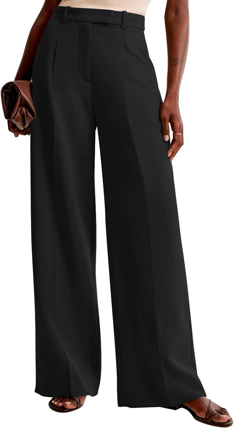 Detalle de NIMIN Wide-Leg Work Pants in Polyester-Spandex