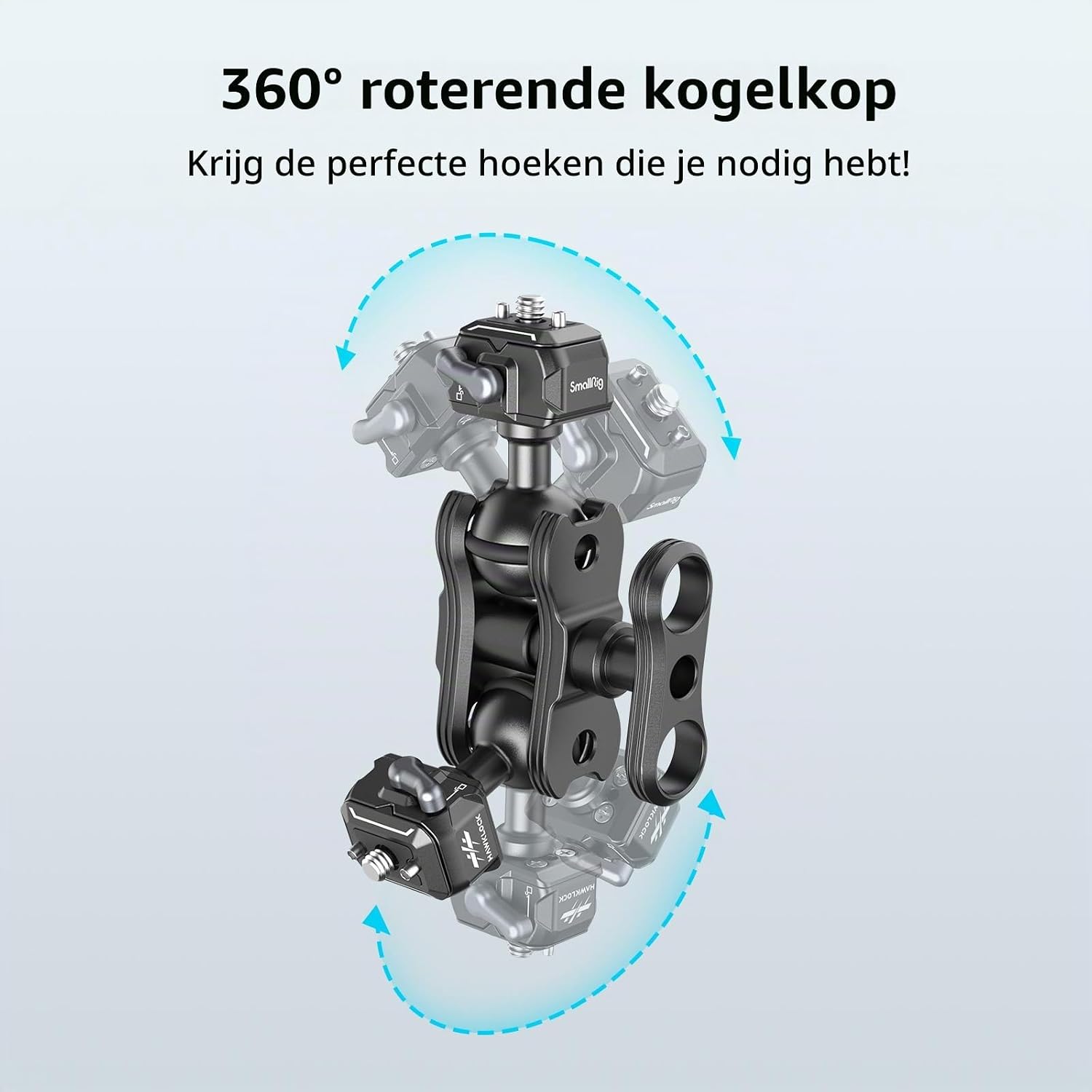 Thumbnail 3 de SMALLRIG 3515C HawkLock Magic Arm met dubbele snelkoppelingskogelkoppen