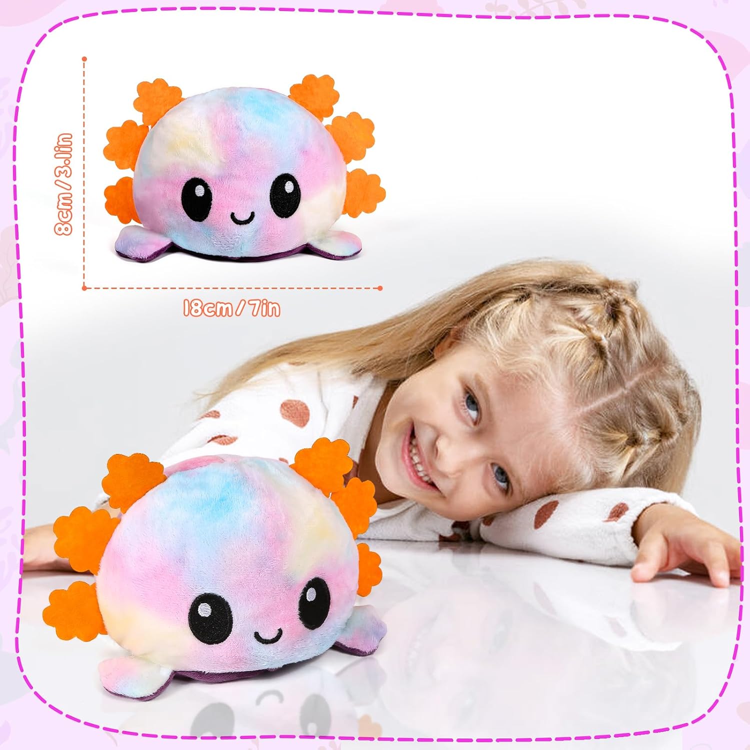 Thumbnail 5 de Thedttoy Reversible Axolotl Plush