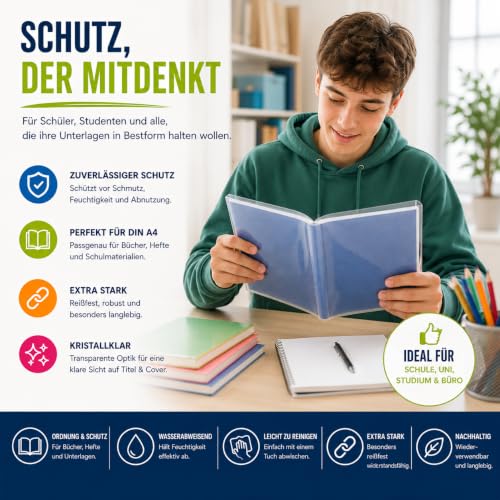 Thumbnail 6 de Organizabel 15 fundas DIN A4 transparentes para libros y cuadernos