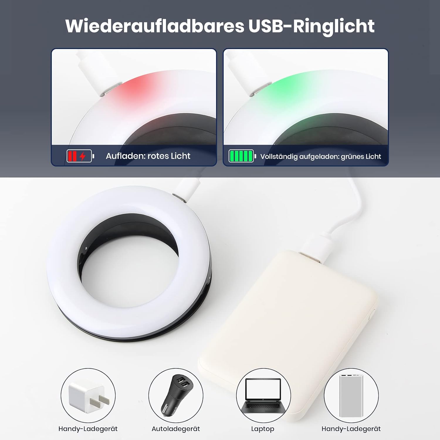 Detalle 2 de Selfie Licht Ringlicht Handy 9 cm