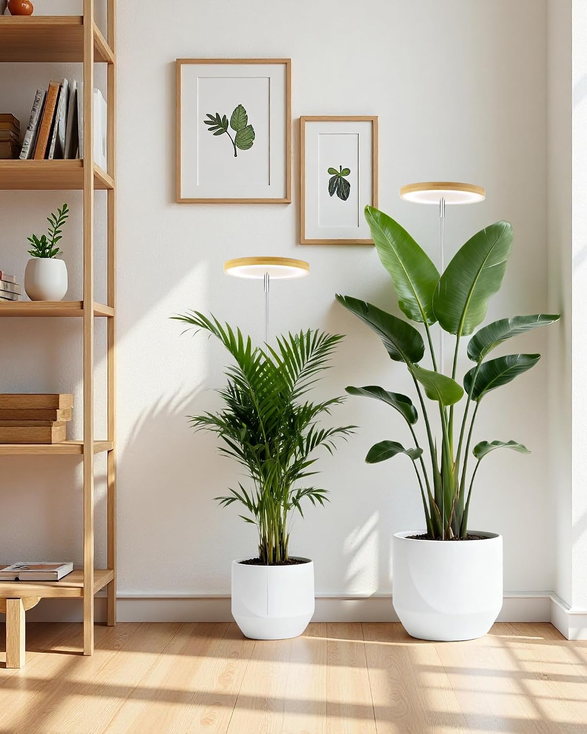 Thumbnail 6 de yadoker BAM-16 Halo Grow Light, 72 LEDs, Bamboo Shade and Adjustable Height
