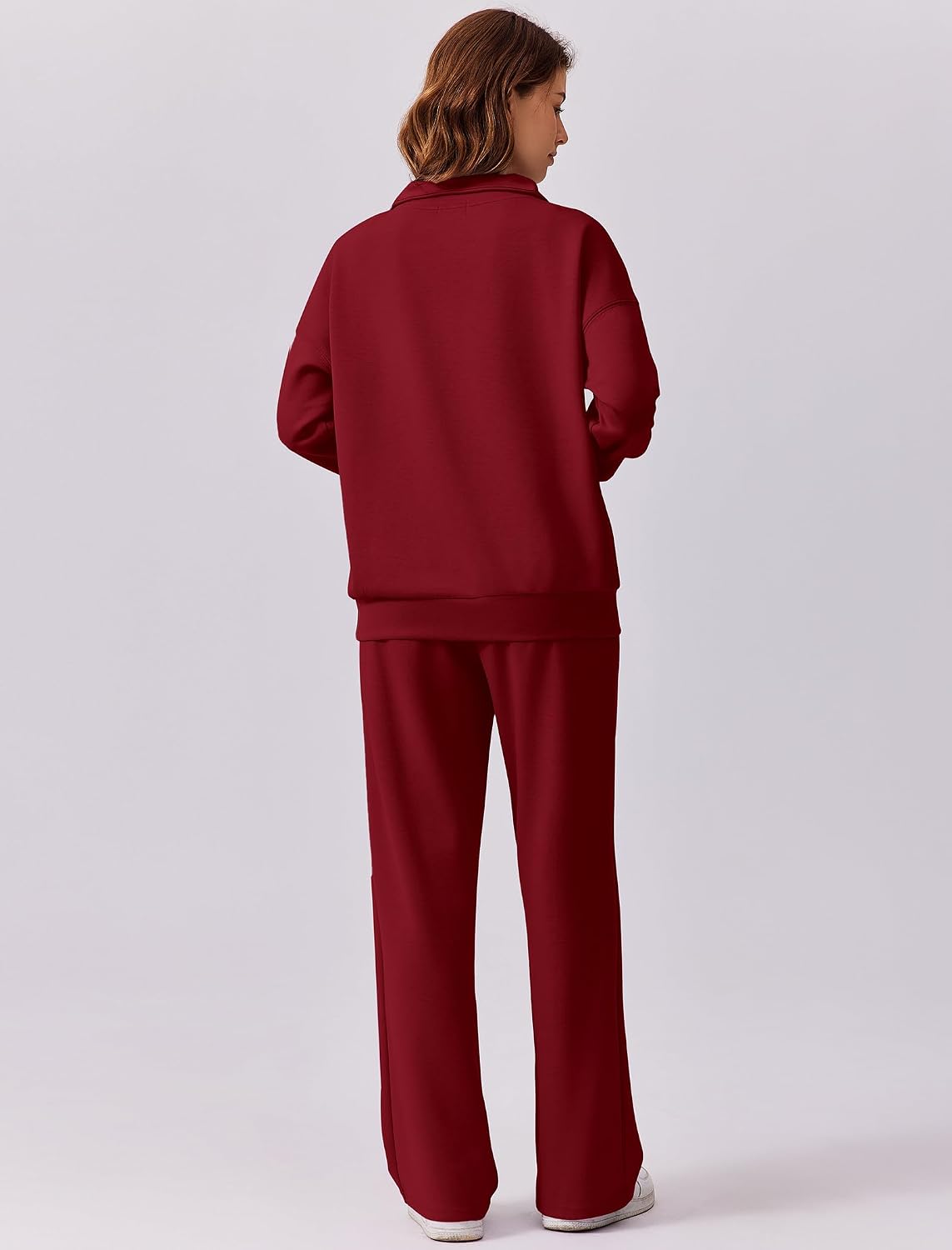Detalle de PINSPARK pinspark tracksuit Women's Two-Piece Set, Oversized Sweatshirt & Wide-Leg Pants