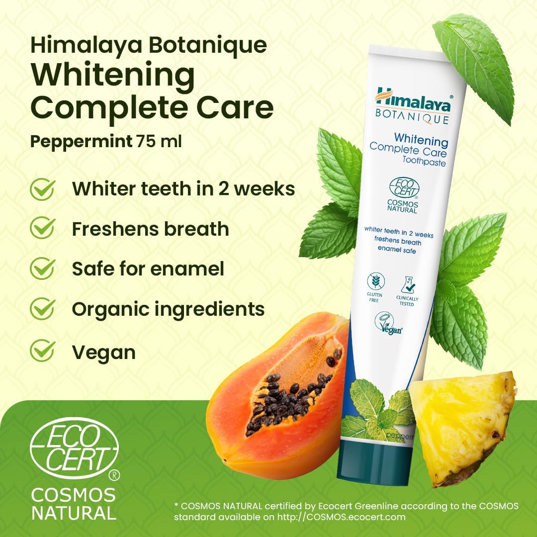 Thumbnail 2 de Himalaya Botanique Whitening Complete Care Dentifrice Menthe Poivrée – 75 ml, certifié Cosmos Natural