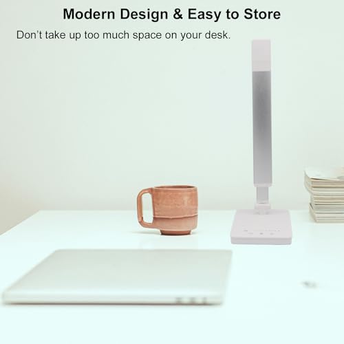 Thumbnail 5 de Qualore Lámpara Escritorio, Flexo Led Escritorio con 5 Niveles de Brillo y 5 Modos, Carga USB-C, Temporizador, Cuidado Ojos, Función de Memoria, Control Táctil, Luz Nocturna Mesita Studiar Infantil