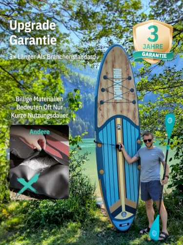 Detalle de Niphean Stand Up Paddling Board mit Sitz – Komplettes Set bis 200 kg Tragkraft