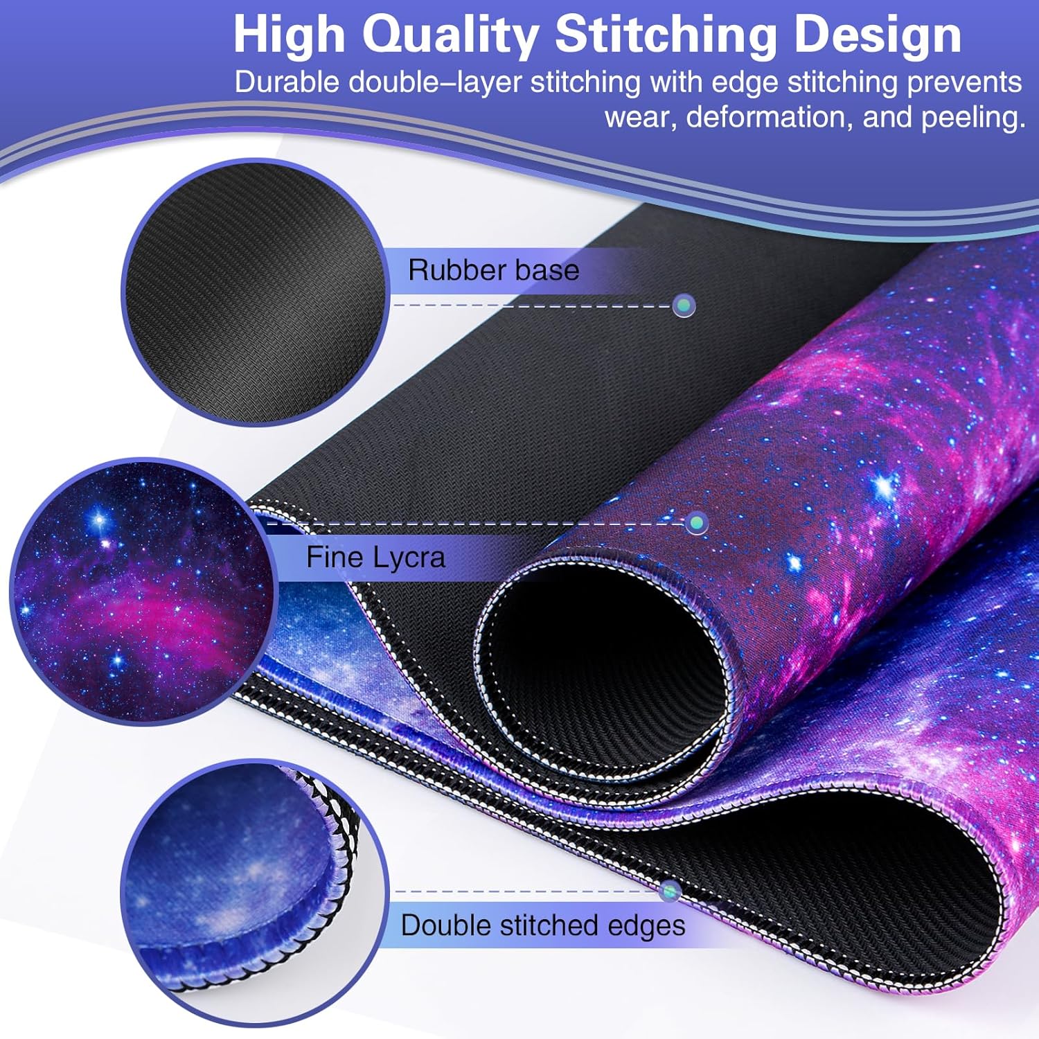 Thumbnail 3 de Gaming Mauspad XXL 900 x 400 mm – Wasserdichtes Mousepad mit rutschfester Basis und vernähten Kanten