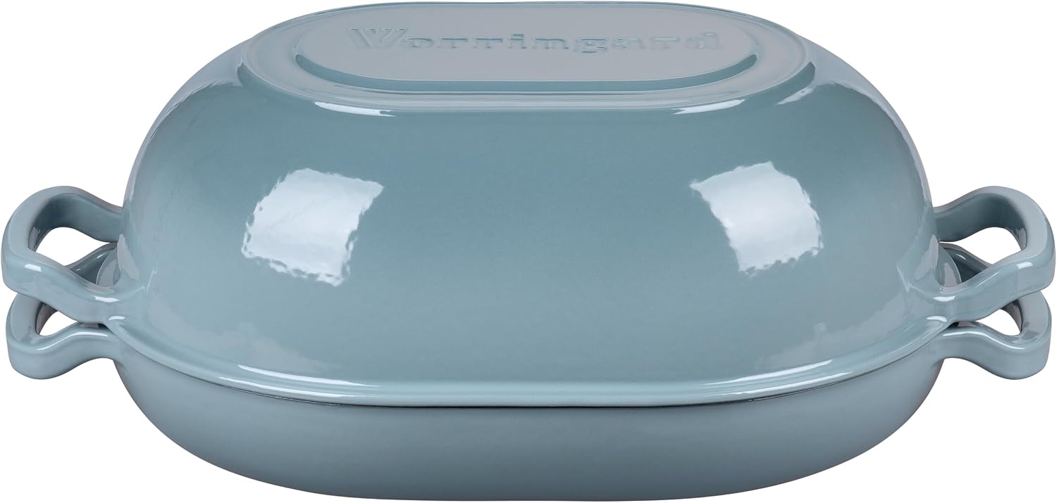 Thumbnail 6 de VORRINGARD Enameled Cast Iron 7QT Dutch Oven for Sourdough & Bread Baking (Sea Salt)