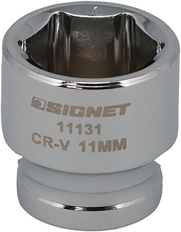 Detalle de SIGNET 11131 1/4DR 11mm 6角ショートソケット 全長16mm・クロムバナジウム鋼