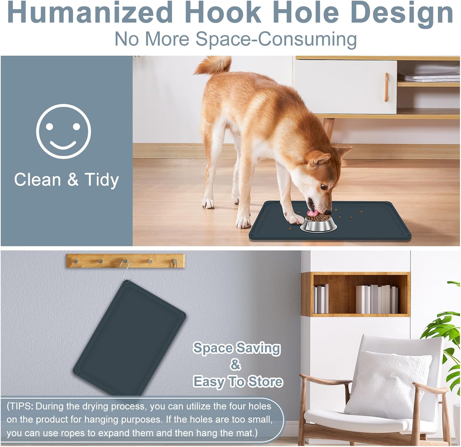 Thumbnail 4 de Gimilife Silicone Non-Slip Pet Food Mat