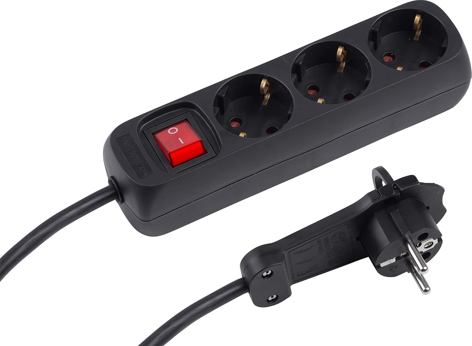 Thumbnail 6 de Meister Steckdosenleiste 3-fach mit extraflachem Stecker – IP20, 2 m Kabel, weiß