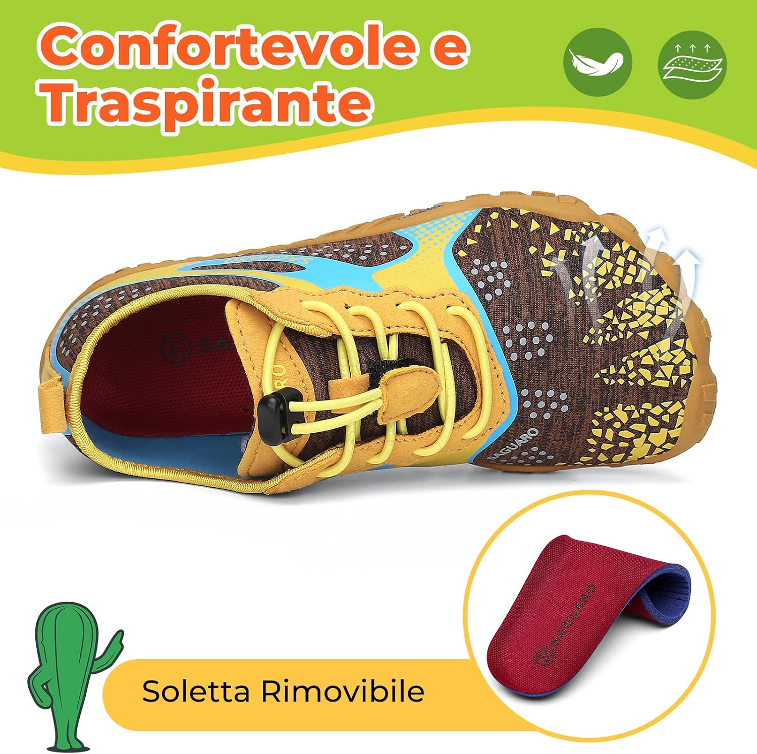 Detalle de SAGUARO Barefoot Bambini traspiranti 24-36