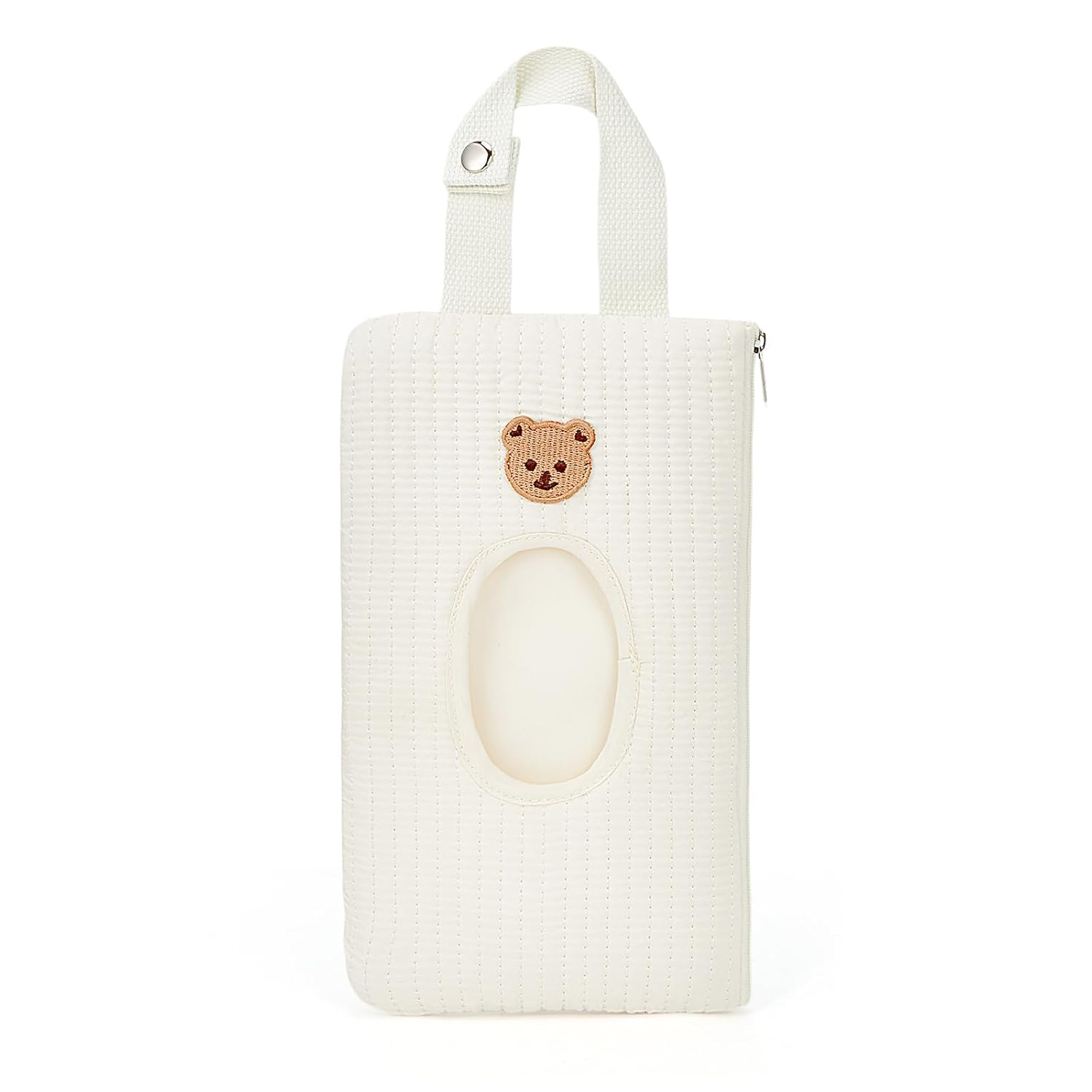 Detalle de Quilted Baby Wipe Holder, Cotton-Filled Fabric