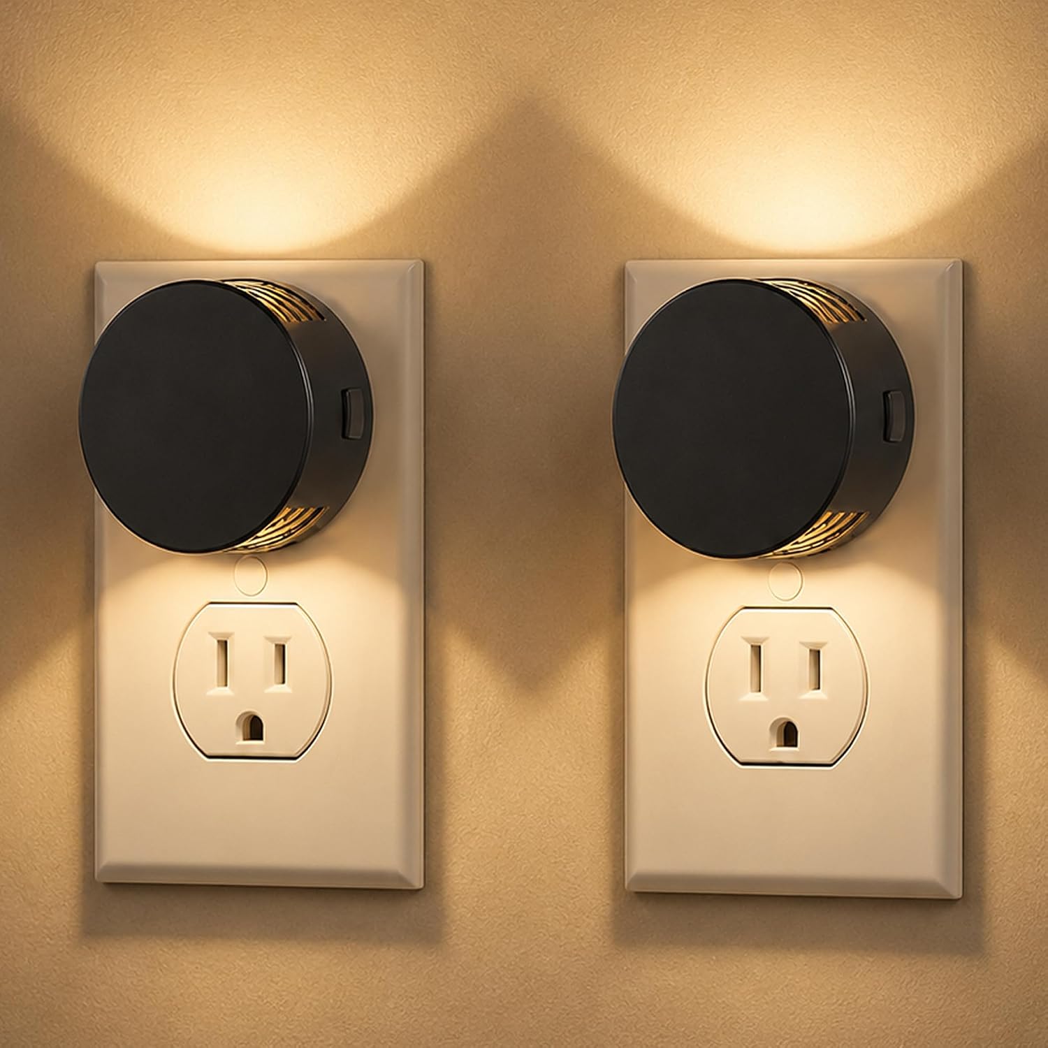 Detalle de L LOHAS LED GY11202-3000K-2 Plug-In Night Lights, 2-Pack, 3000K Warm White