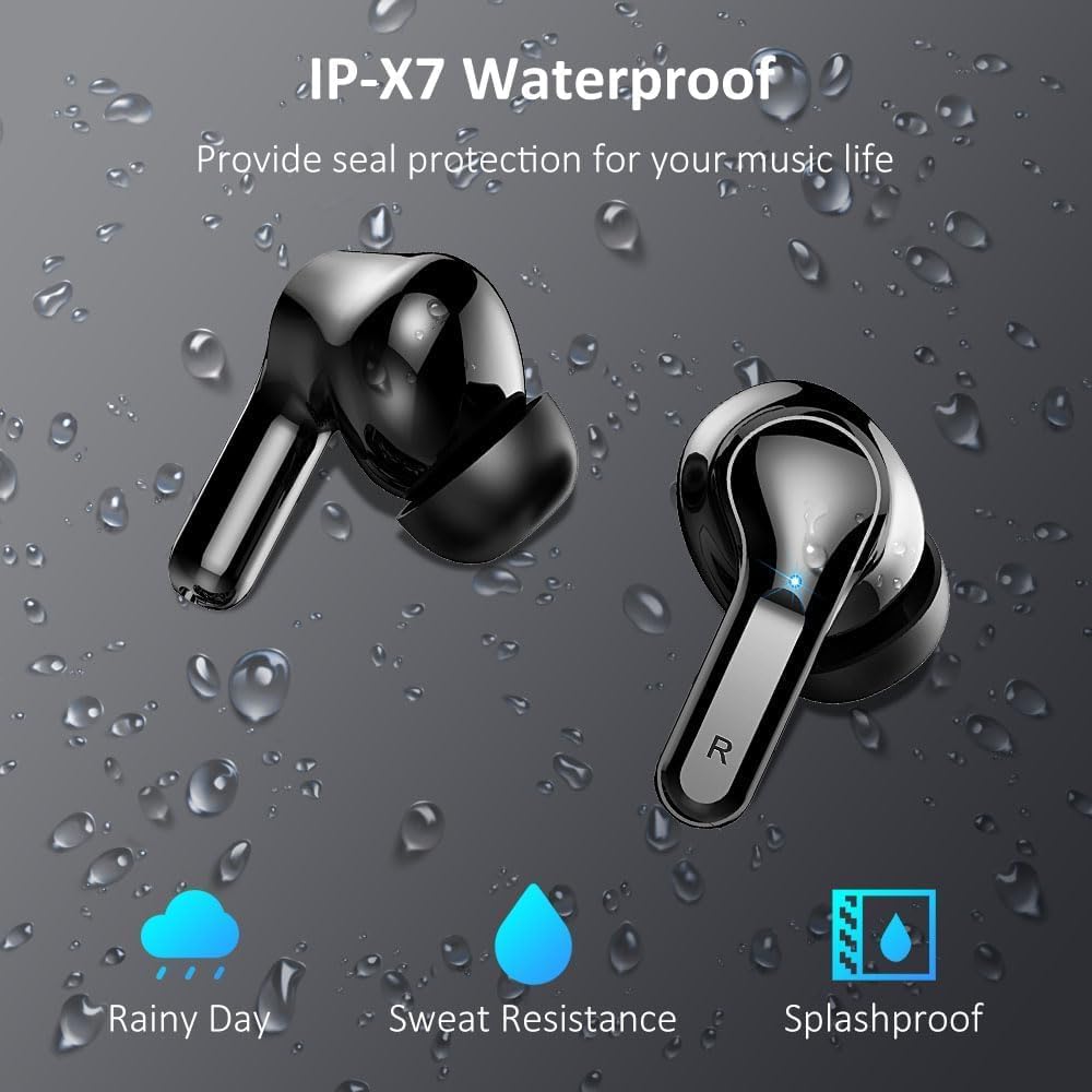 Thumbnail 5 de Ordtop Cuffie Bluetooth 5.4 con Display LED, 40 Ore di Riproduzione, IP67 e Custodia USB-C